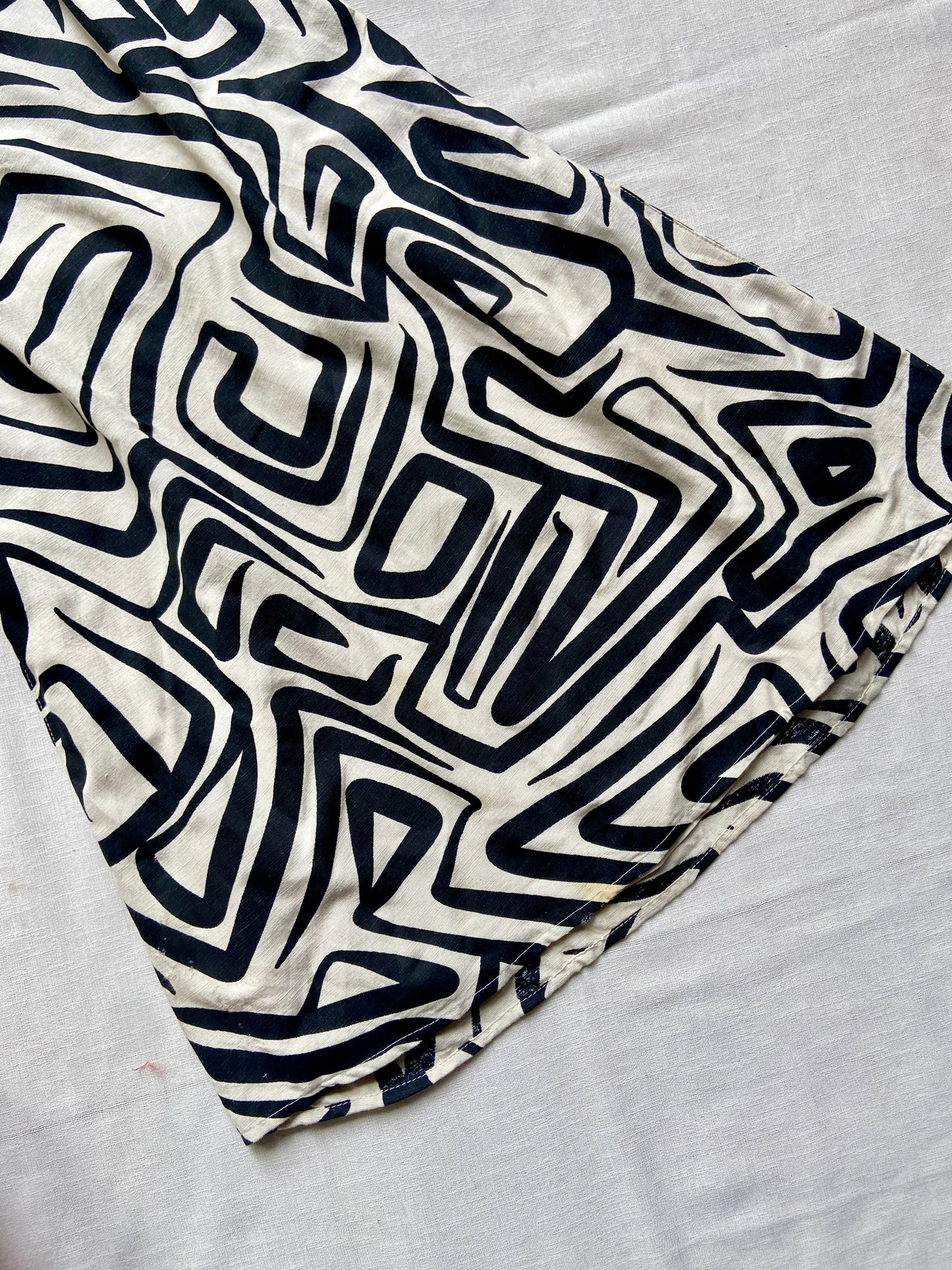 Abstract Print Sleeveless Mini Dress