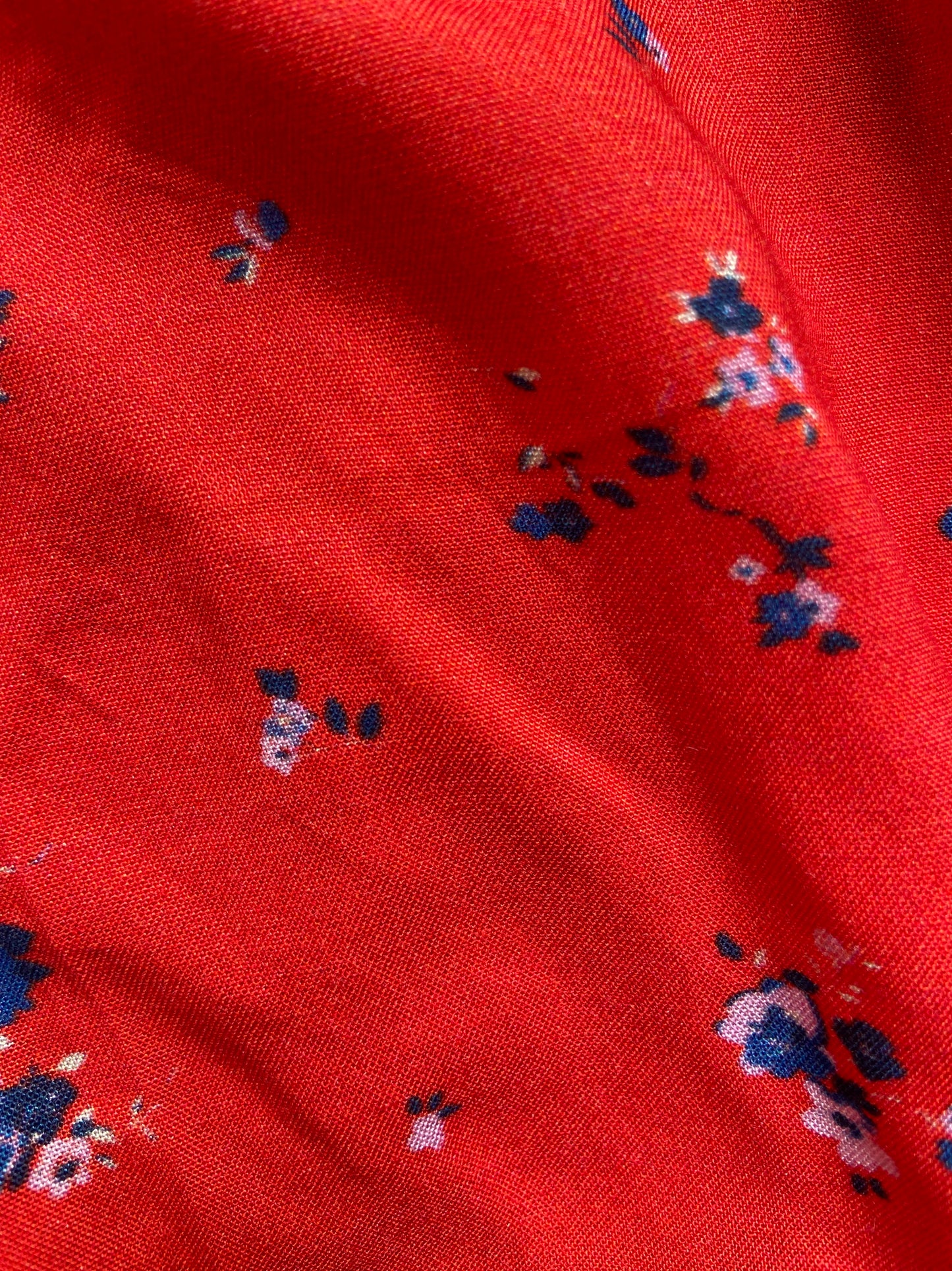 Women's Red Floral Spaghetti Strap Summer Dress