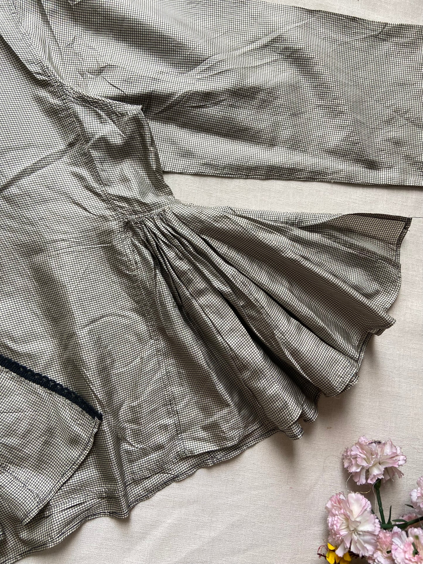 Elegant Pleated Grey Blouse