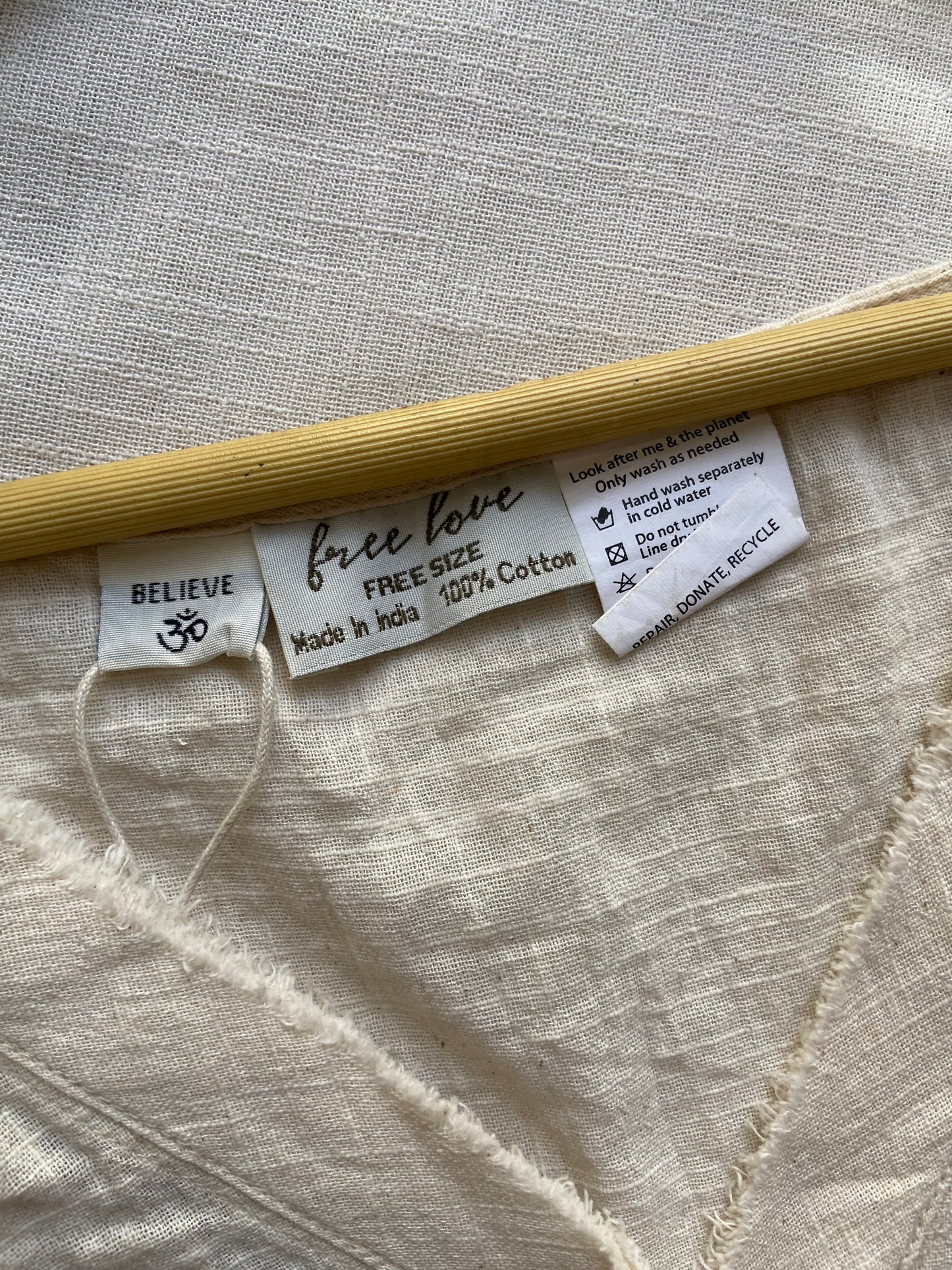 Off White V Neck Full Sleeve Top