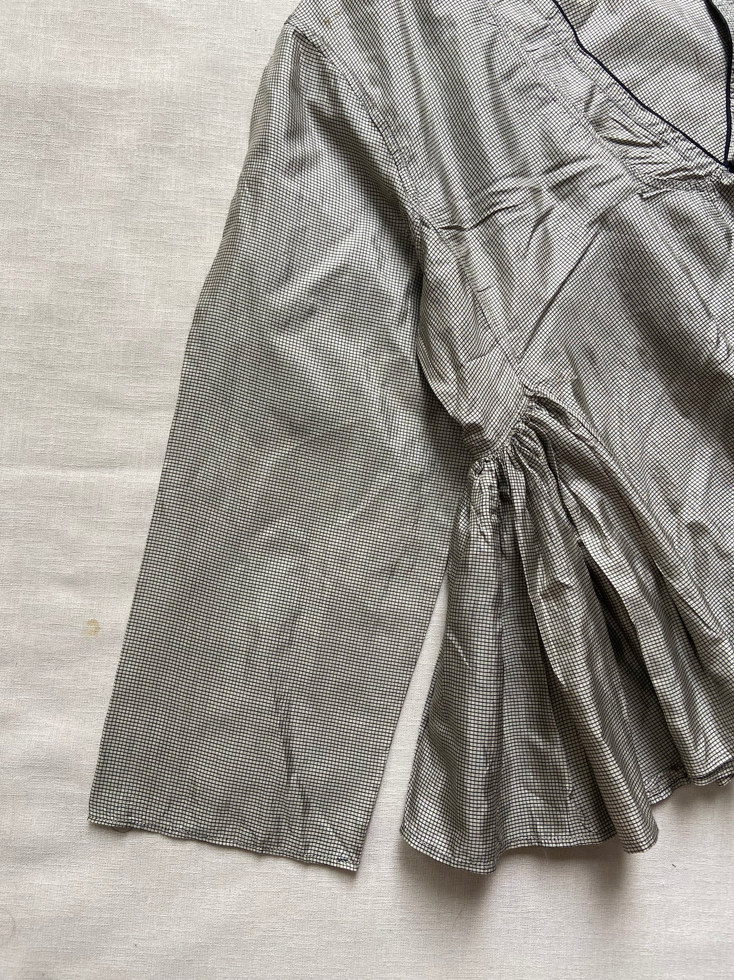 Elegant Pleated Grey Blouse