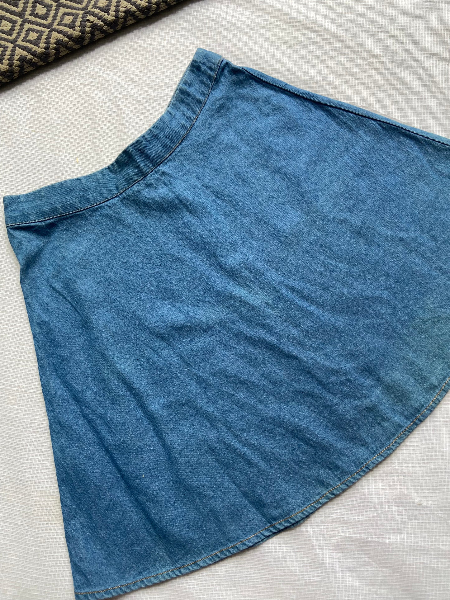 Classic Denim A-Line Mini Skirt