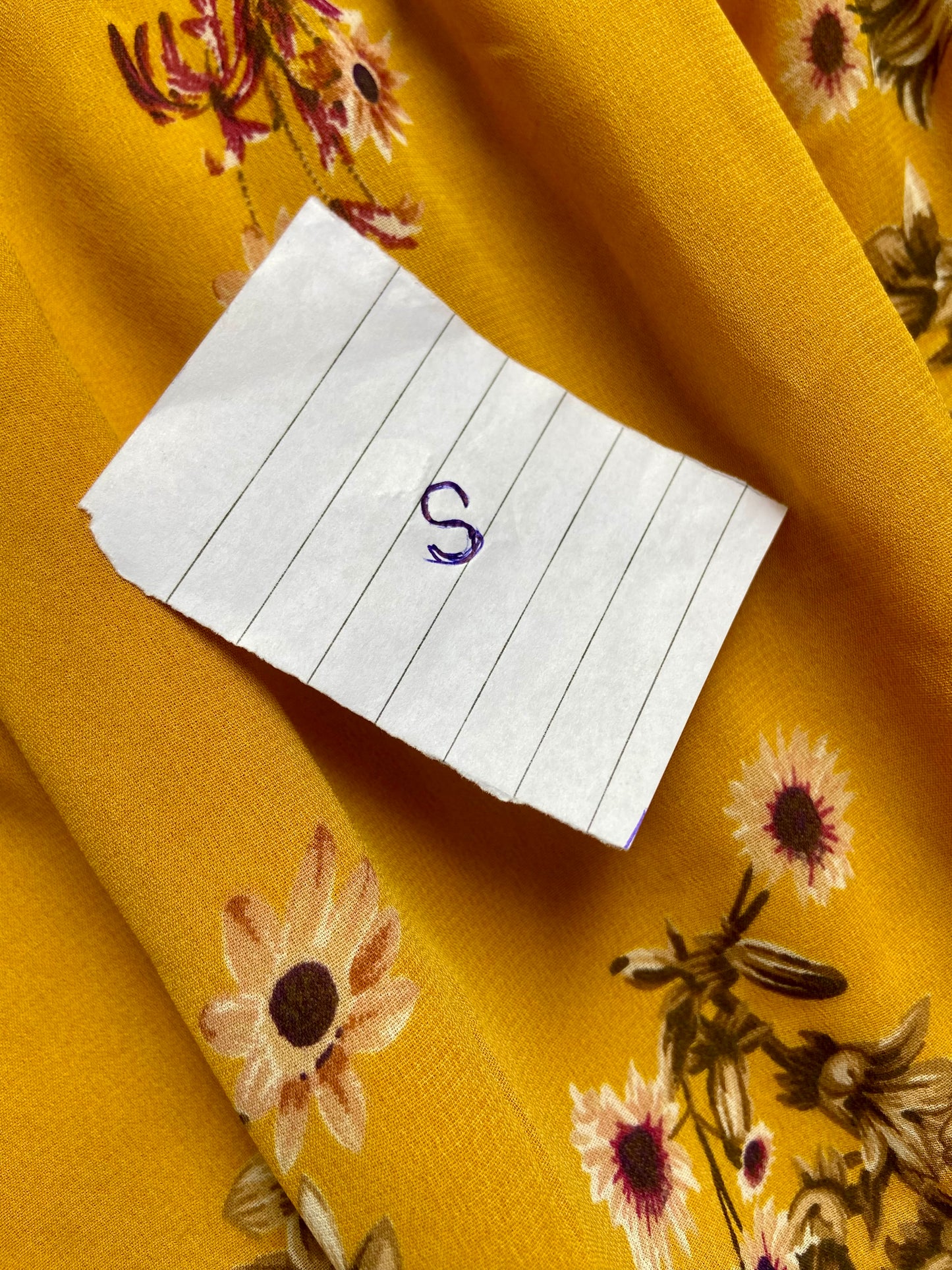 Yellow Floral Tiered Midi Dress