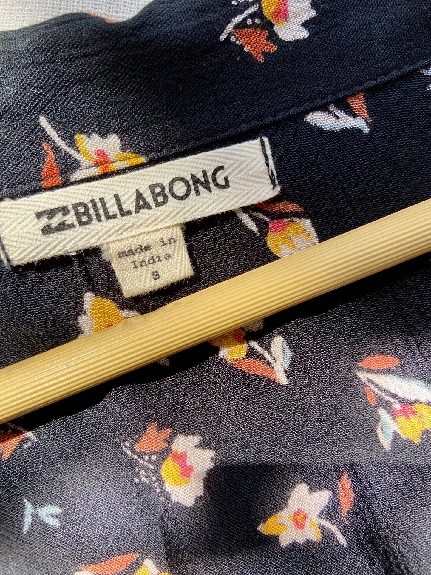 Navy Blue Floral Twist-Front Crop Top