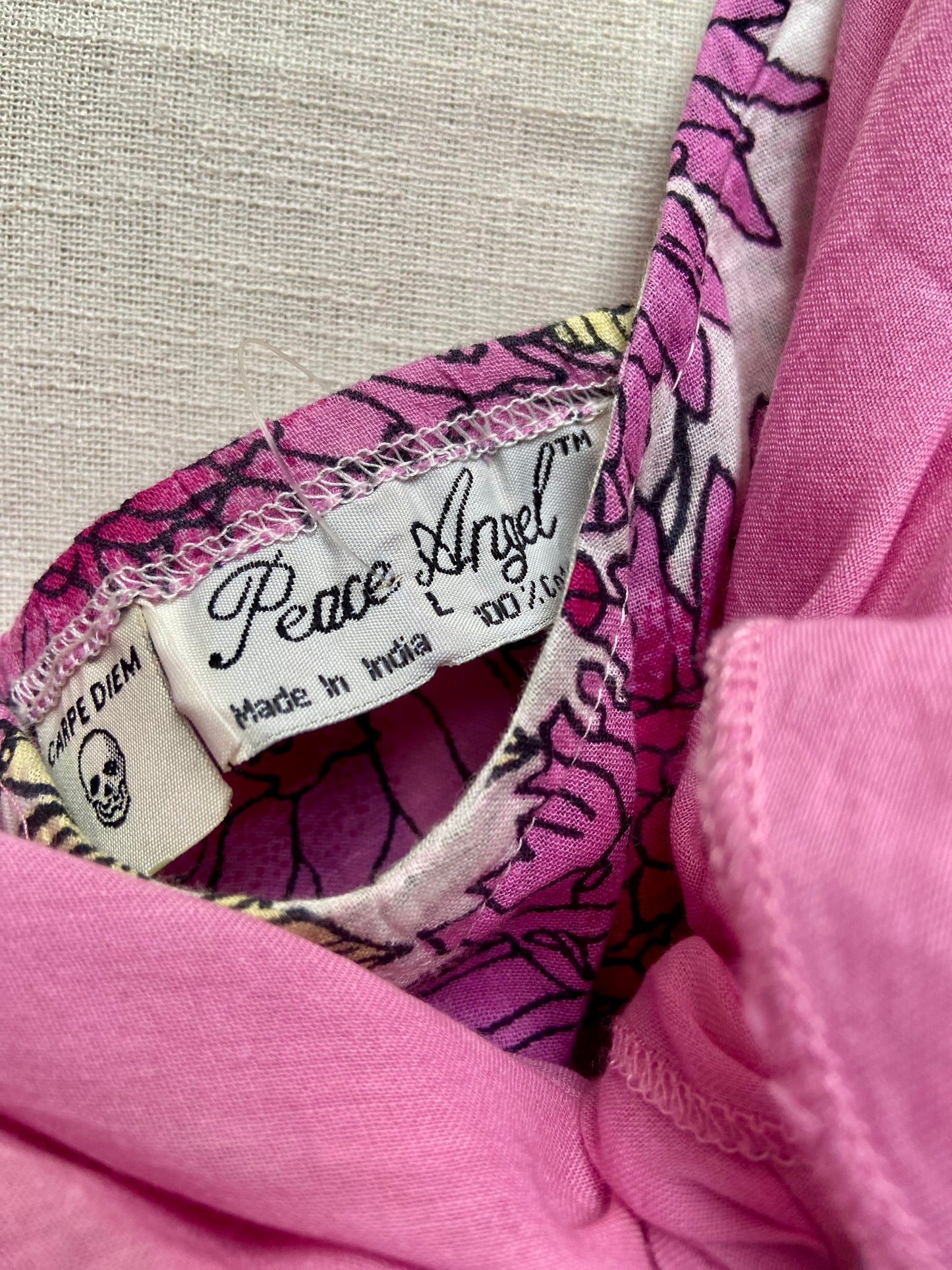 Pink Floral Front Knot Boho Dress