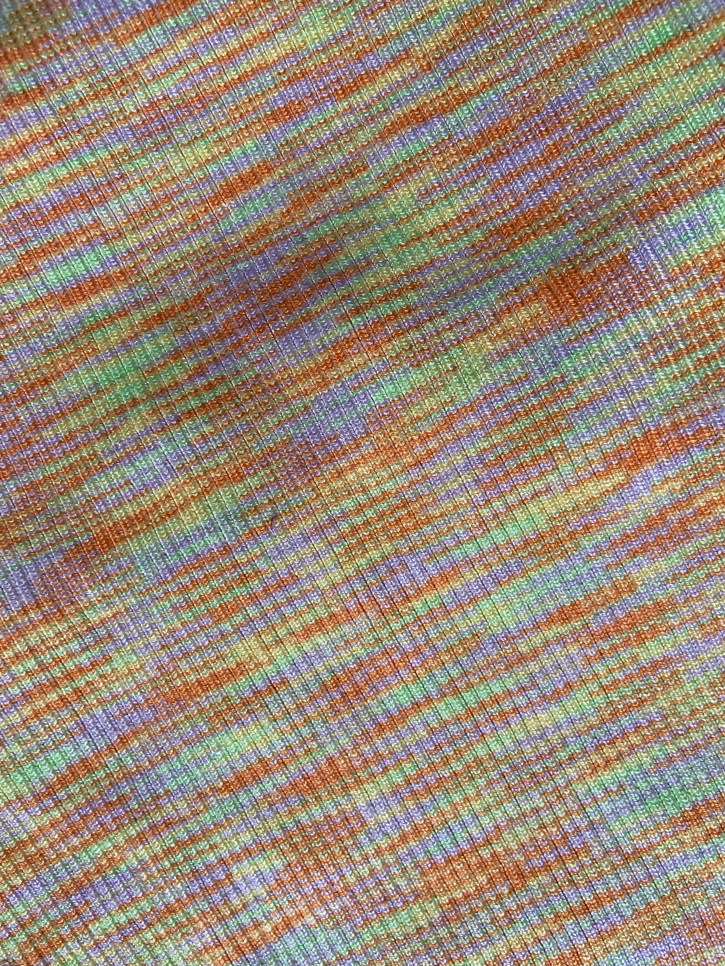 Women's Multicolor Halter Neck Ribbed Crop Top