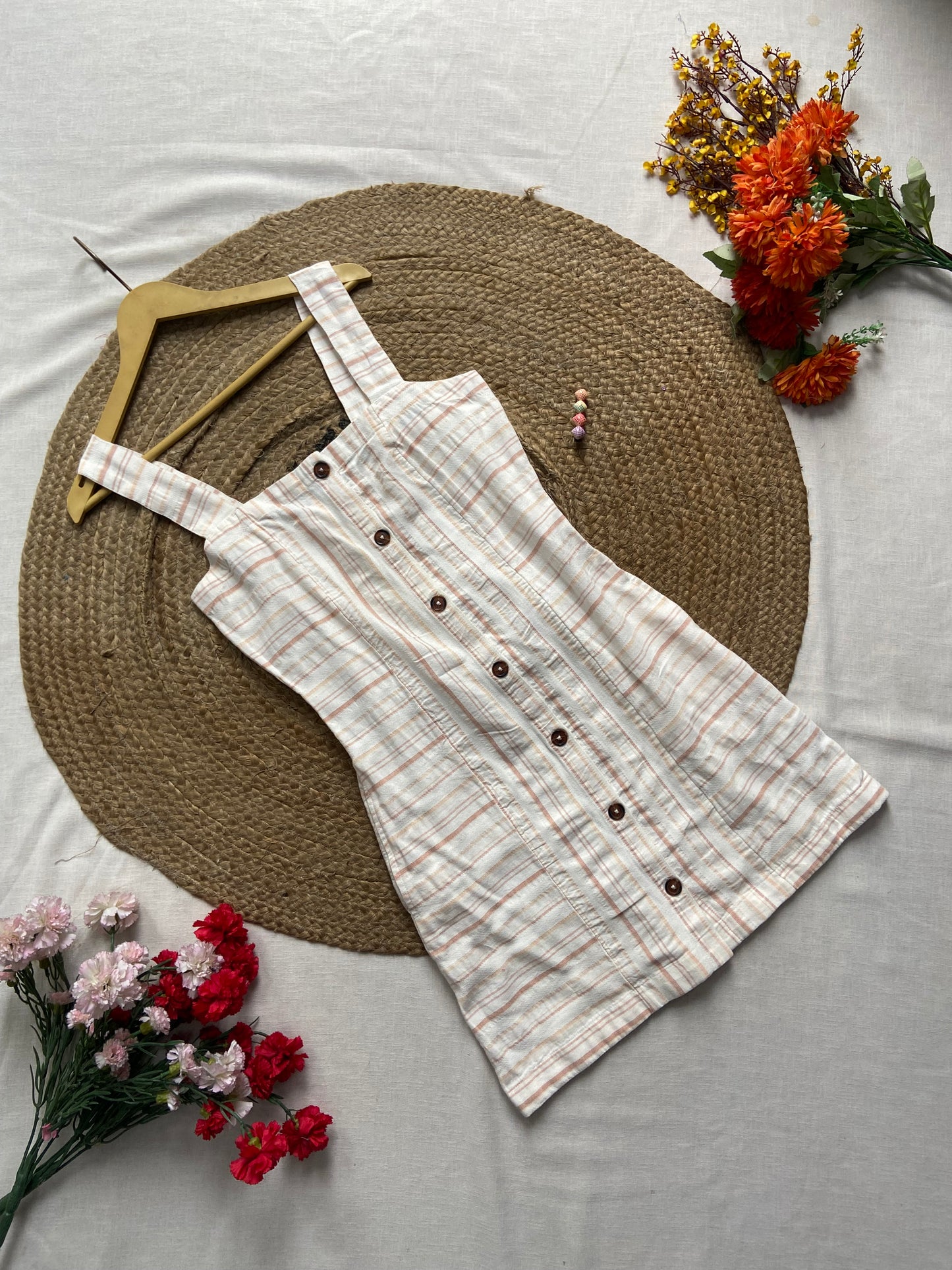 Stylish Striped Button-Front Summer Dress