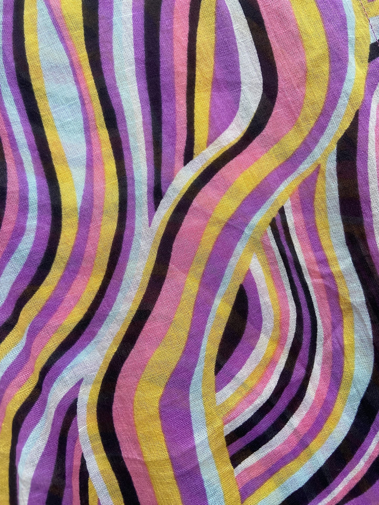 Retro Swirl Print Shir