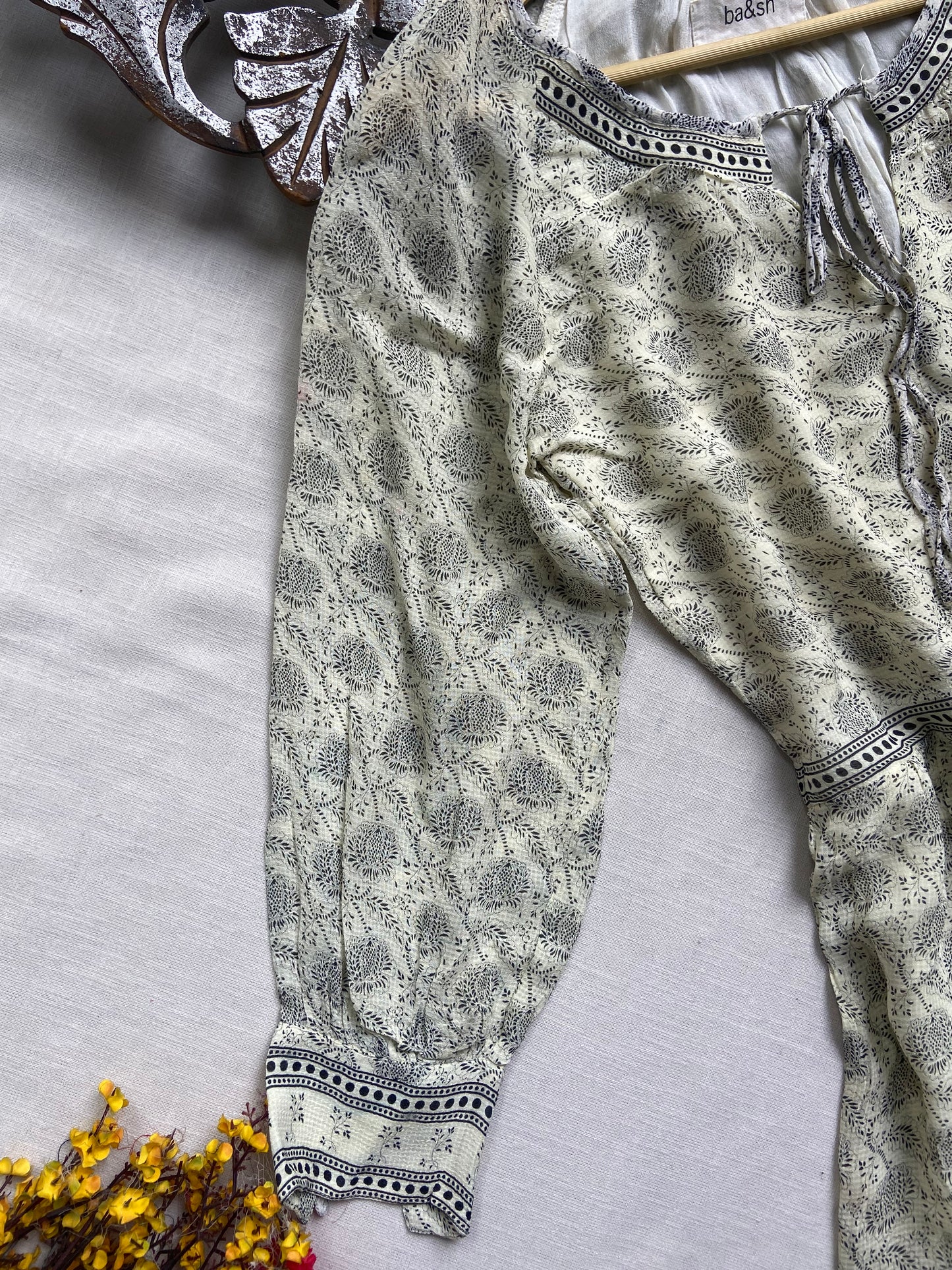 White printed boho maxi dress