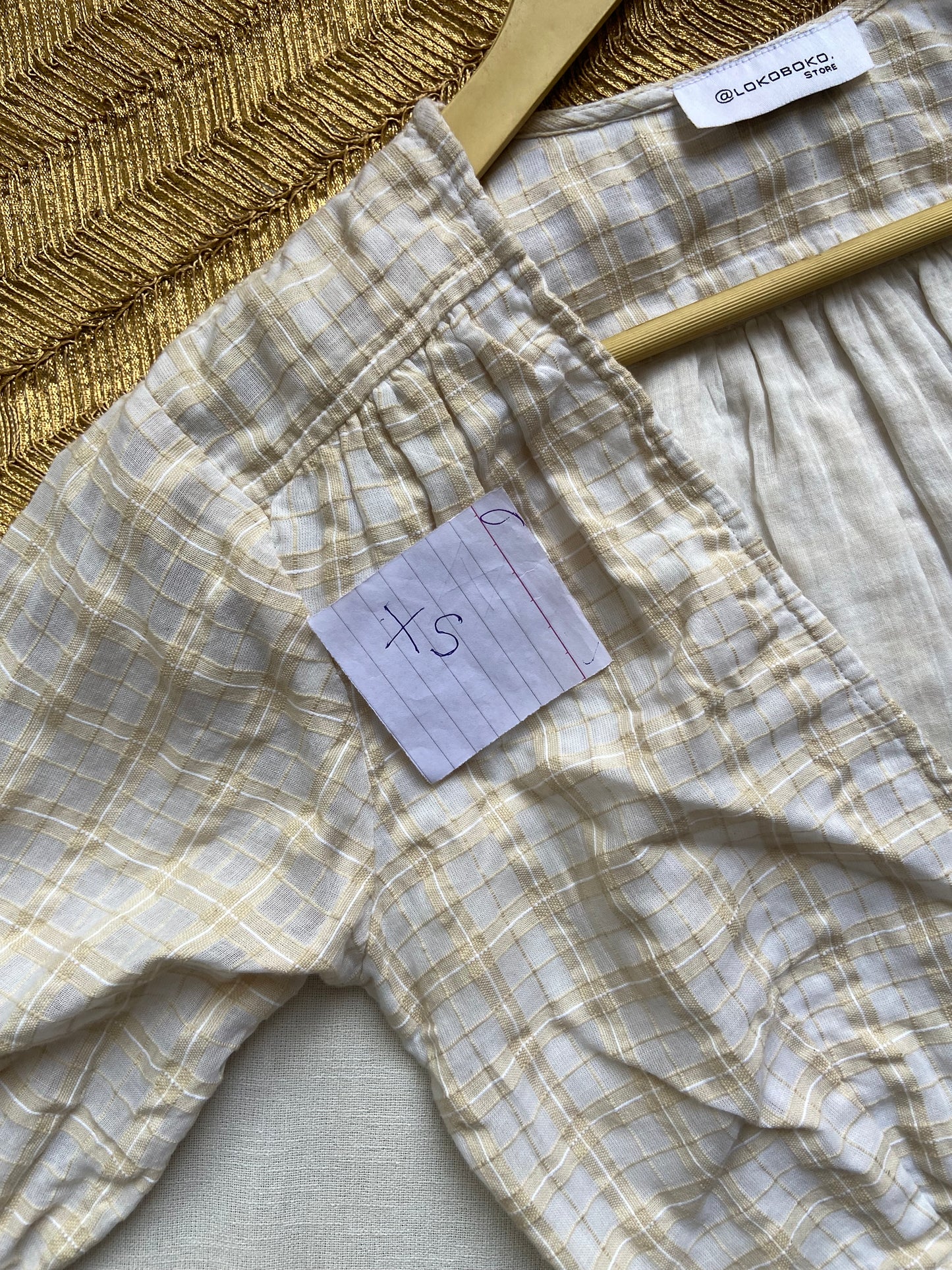 Casual Plaid Button-Detail Mini Dress