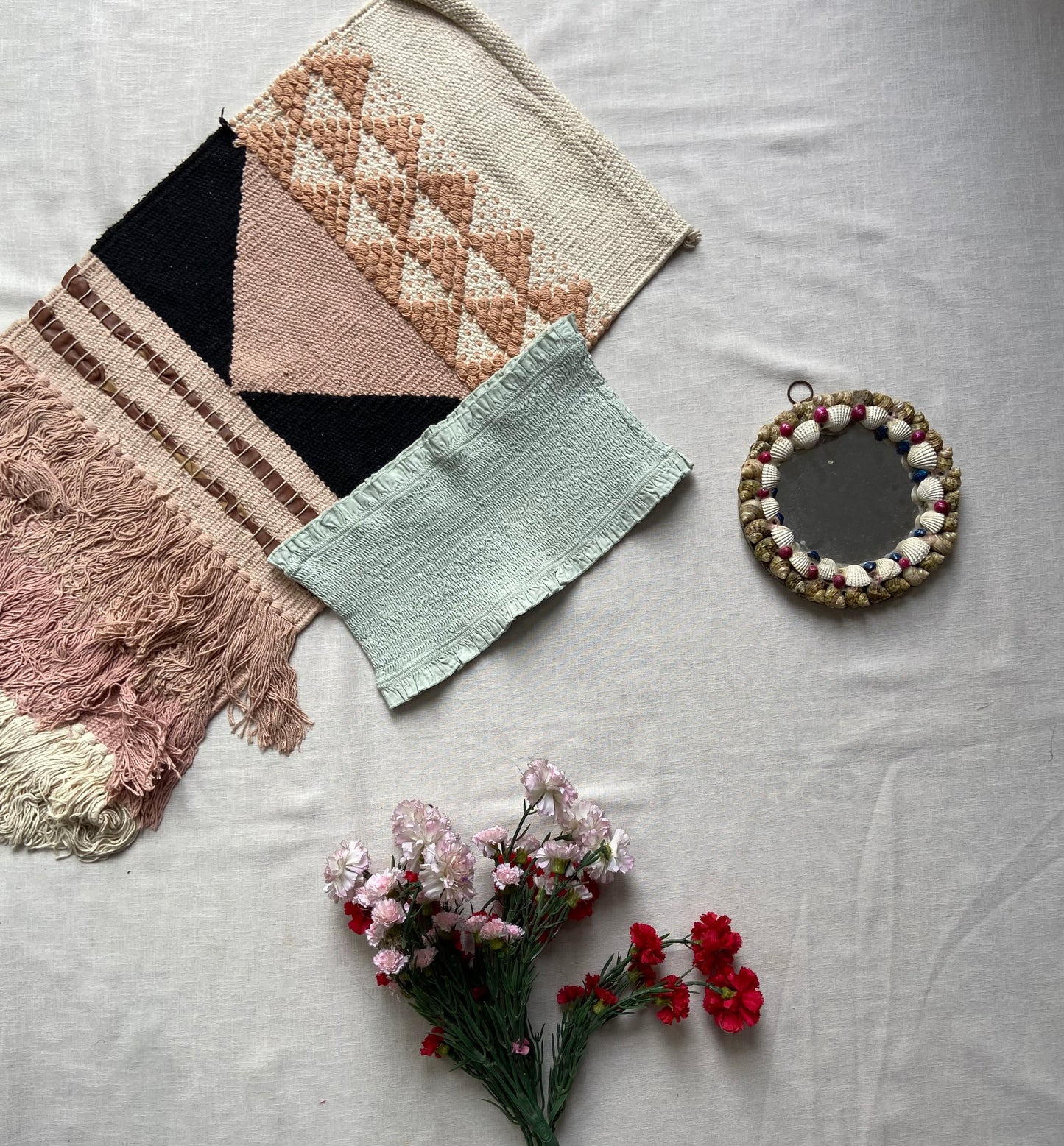 Women's Mint Green Smocked Tube Top with Ruffled Edges – Casual Summer Strapless Top