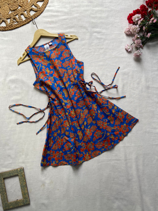 Sleeveless Floral A Line Mini Dress