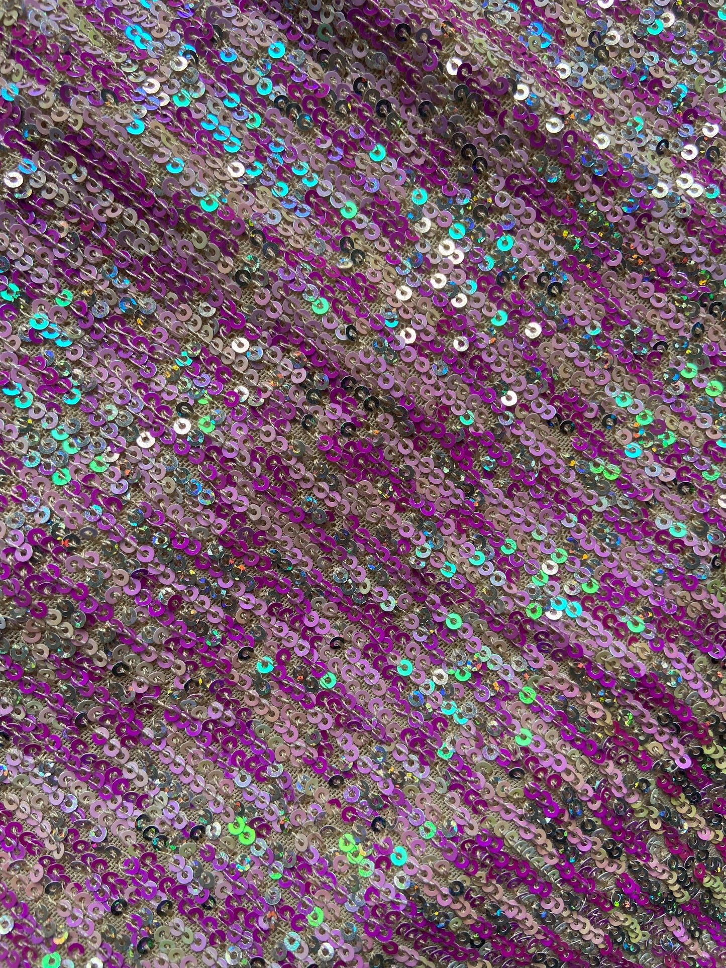 Women's Purple Sequin Sleeveless Party Crop Top