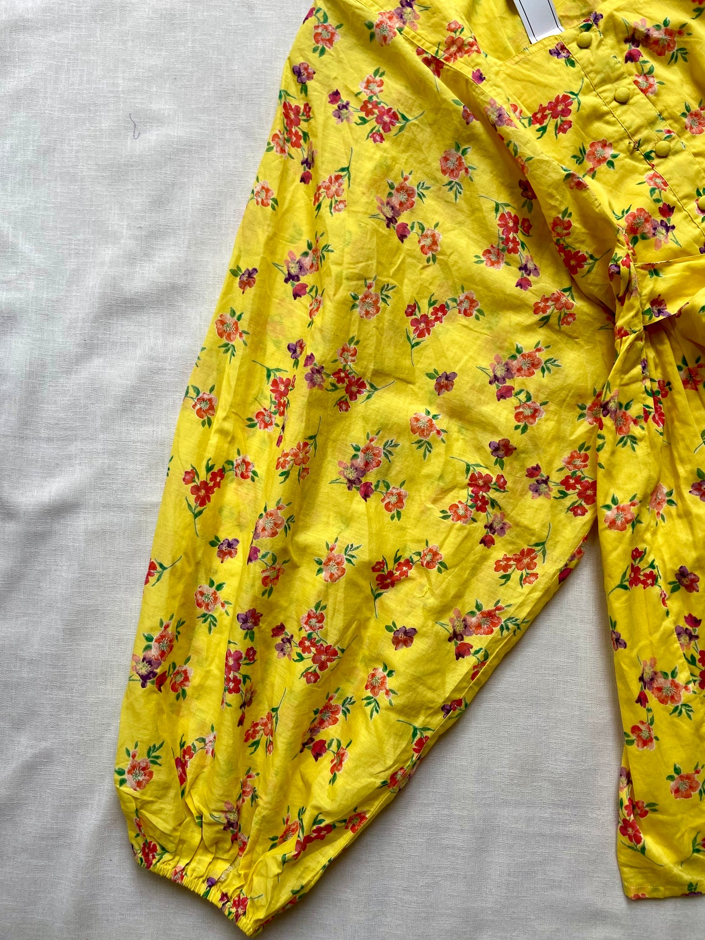 Yellow Floral Mini Dress