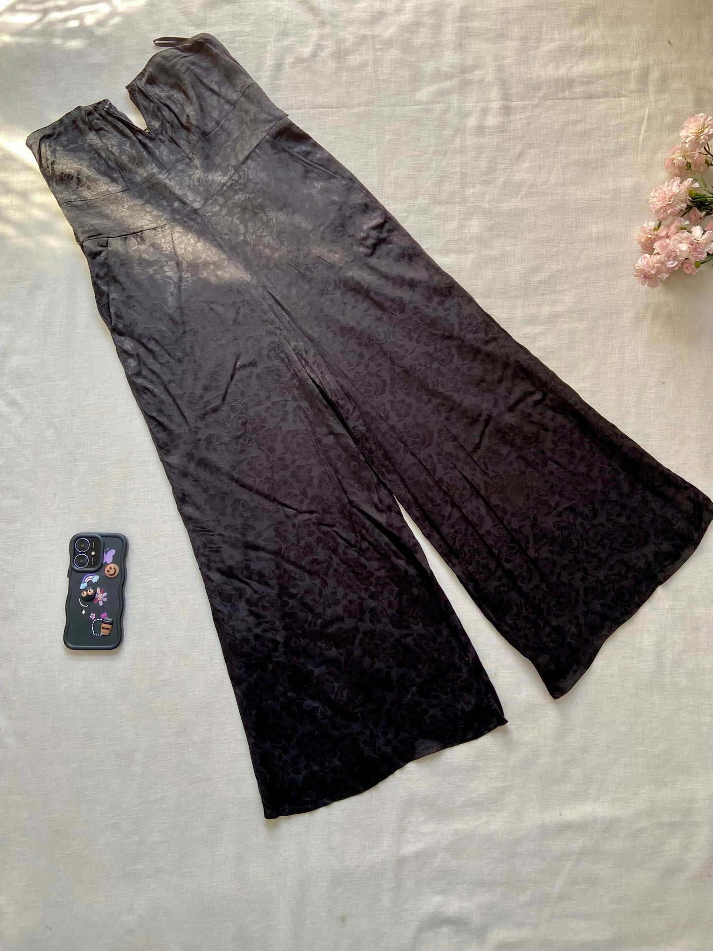 Elegant Black Floral Jumpsuit