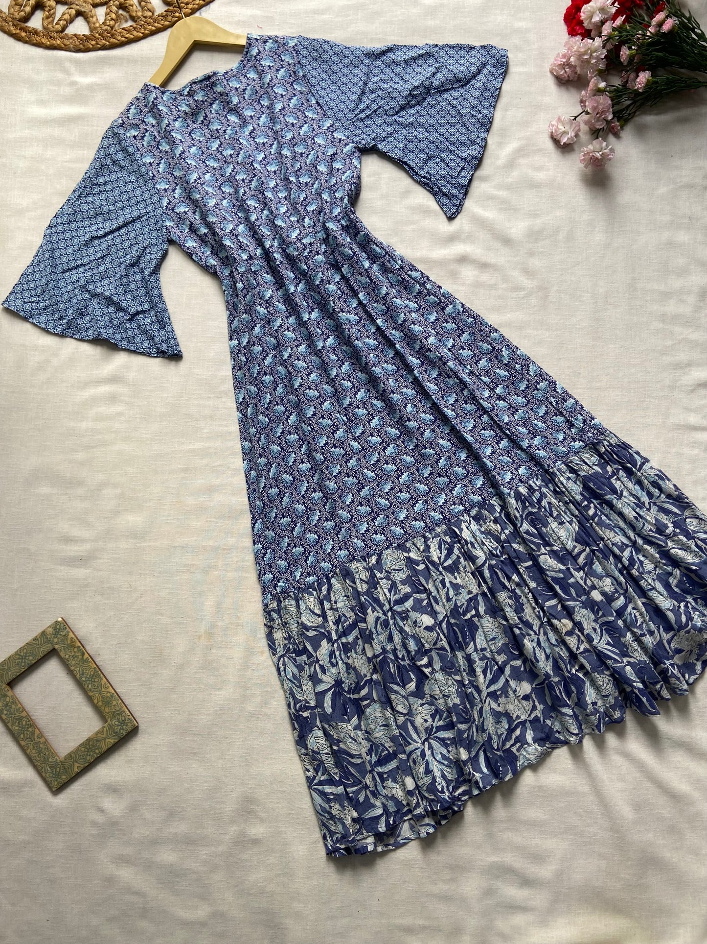 Blue Floral Maxi Dress