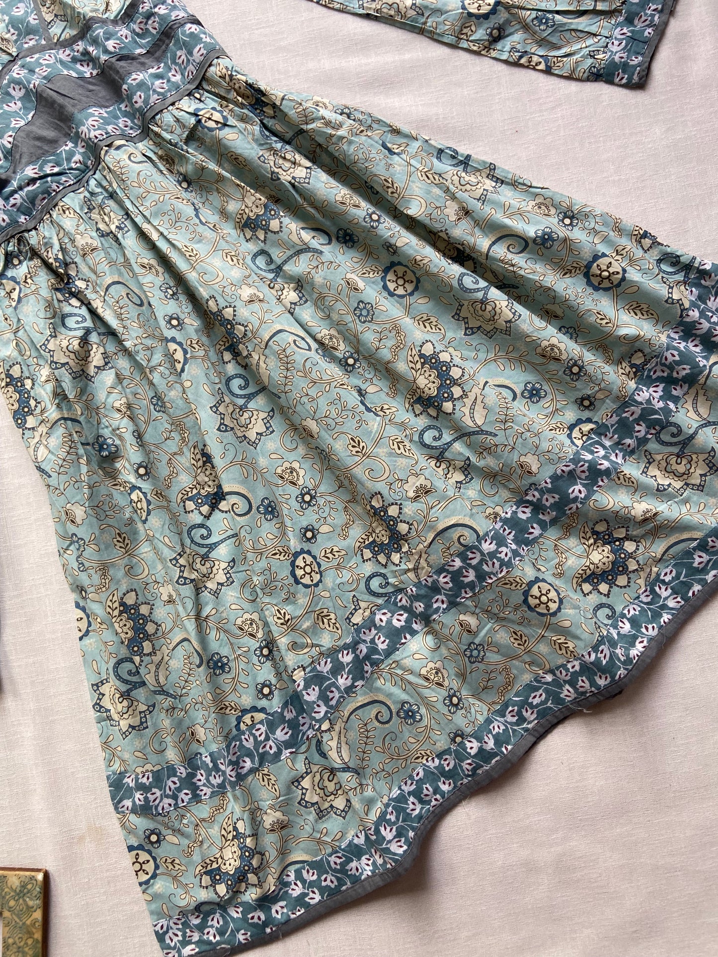 Blue Boho Midi Dress