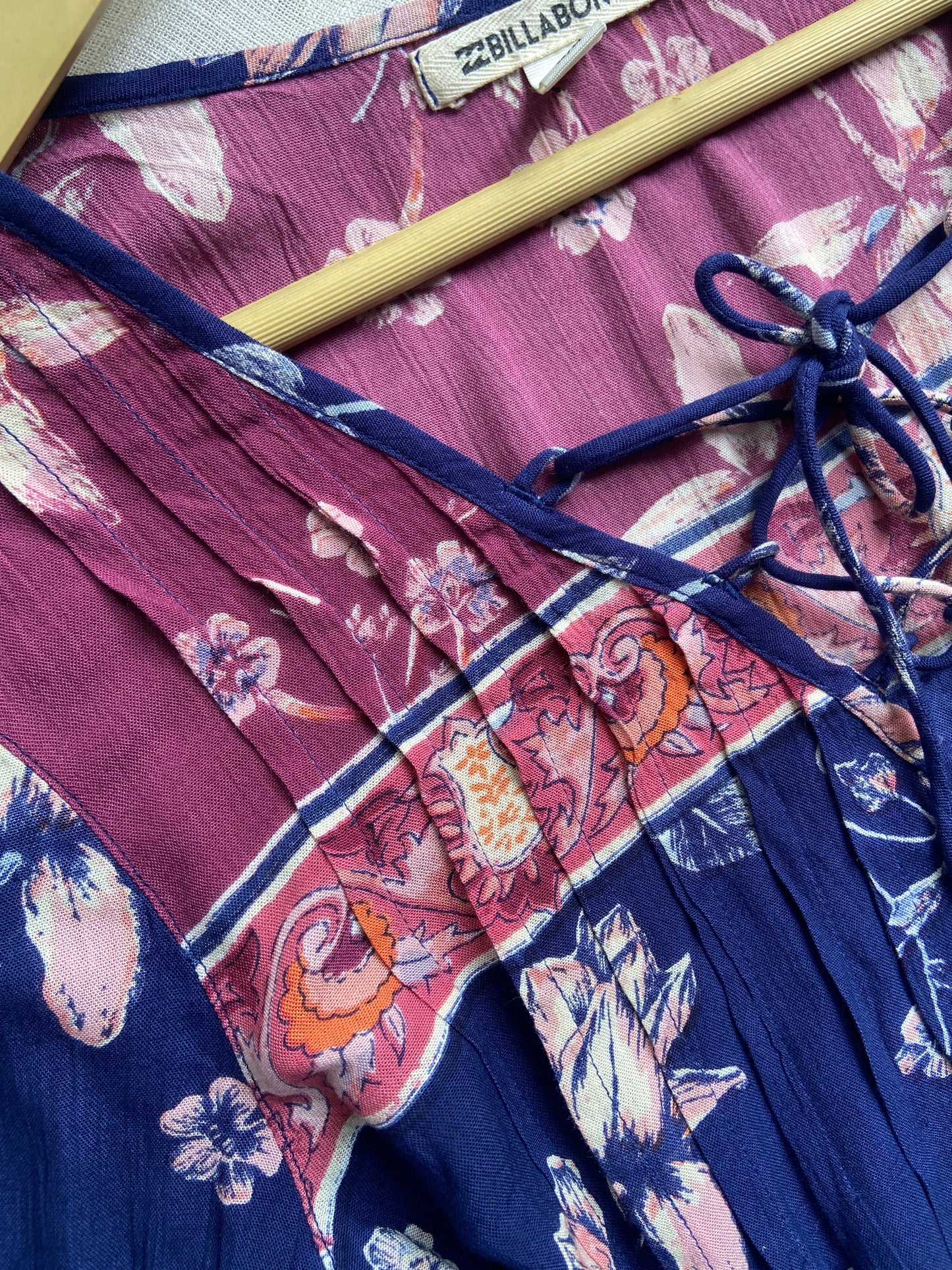 Blue Boho Full Sleeve Midi Dress