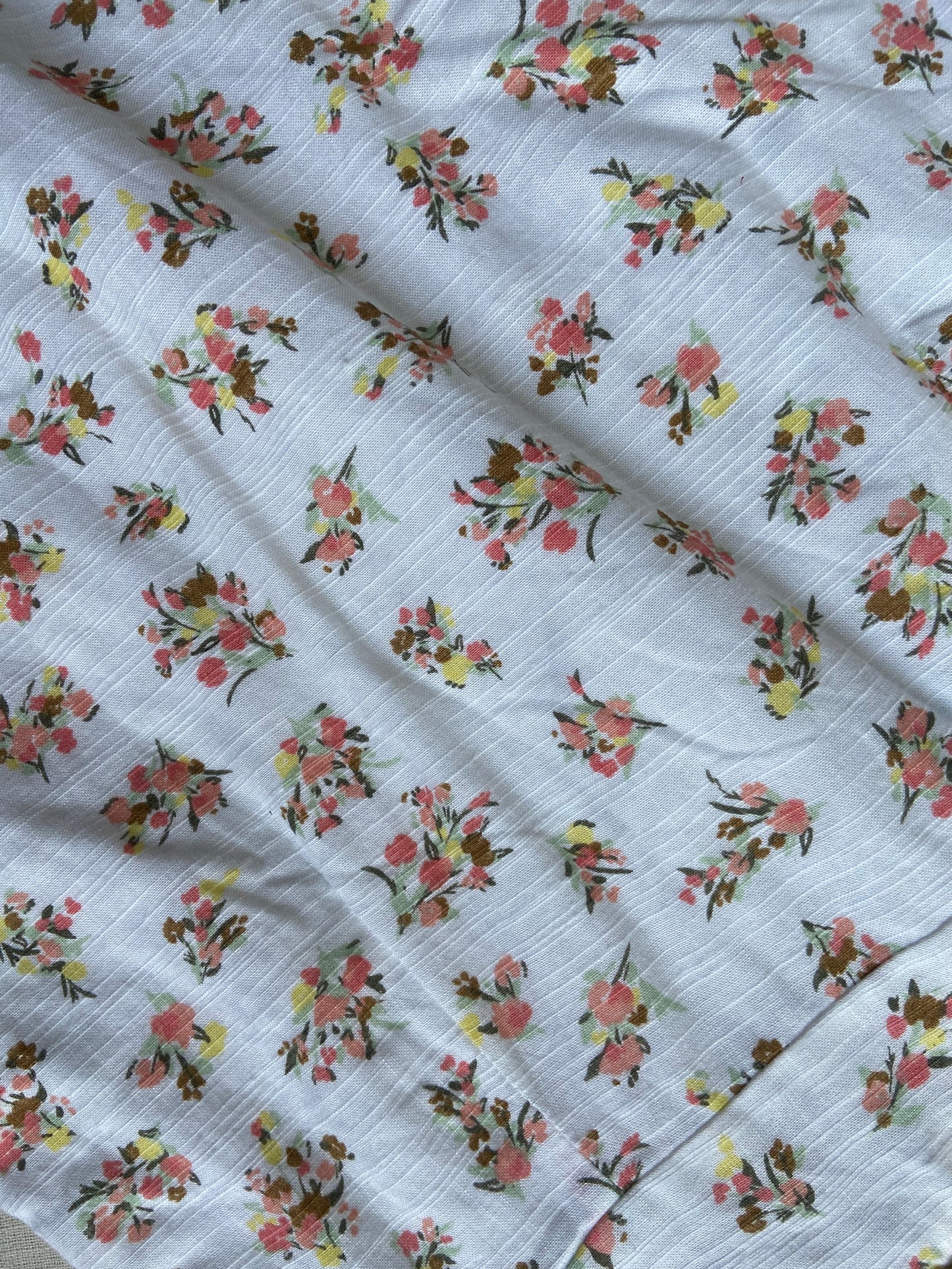 White Floral Print Spaghetti Strap Dress