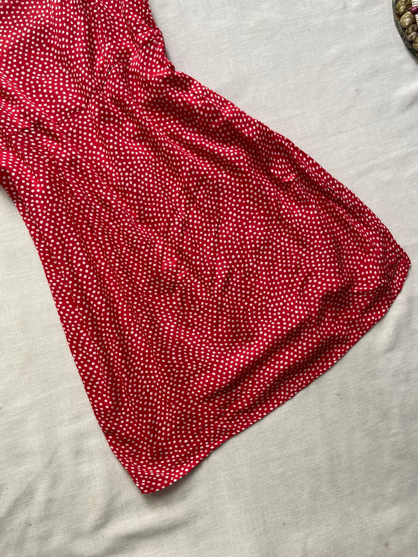 Red Printed Mini Dress