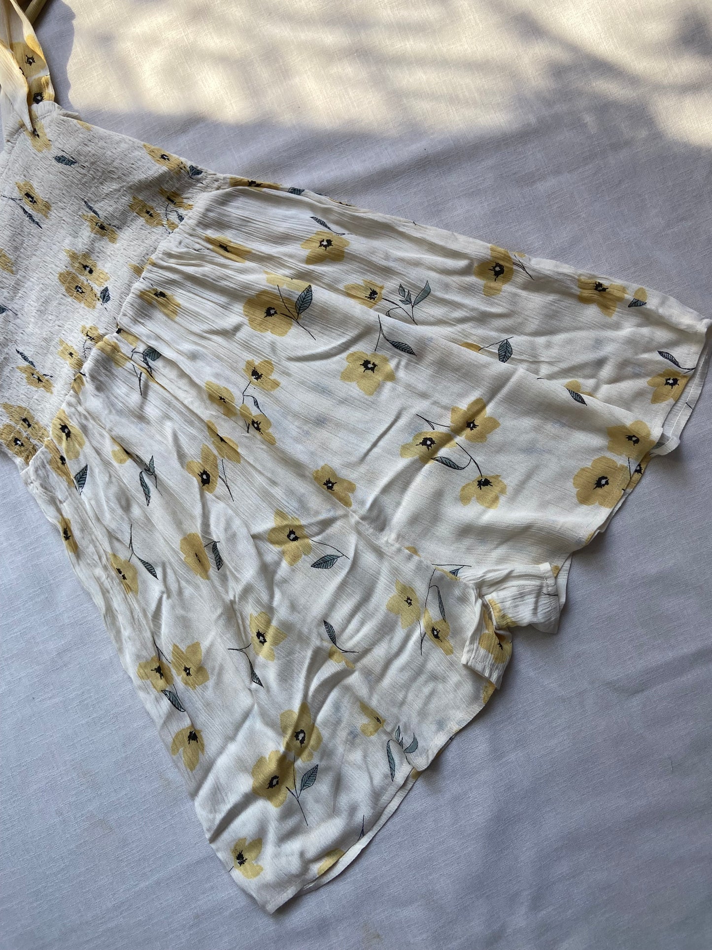 Floral Smocked Dress with Tie-Up Straps