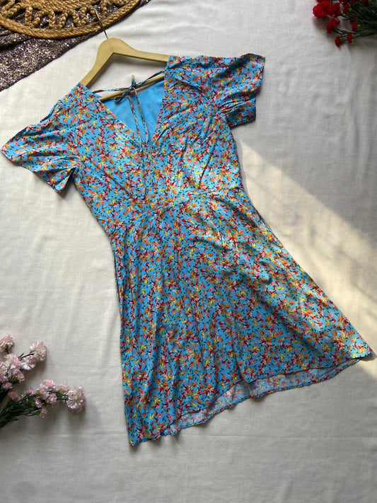 Blue Floral Summer Dress