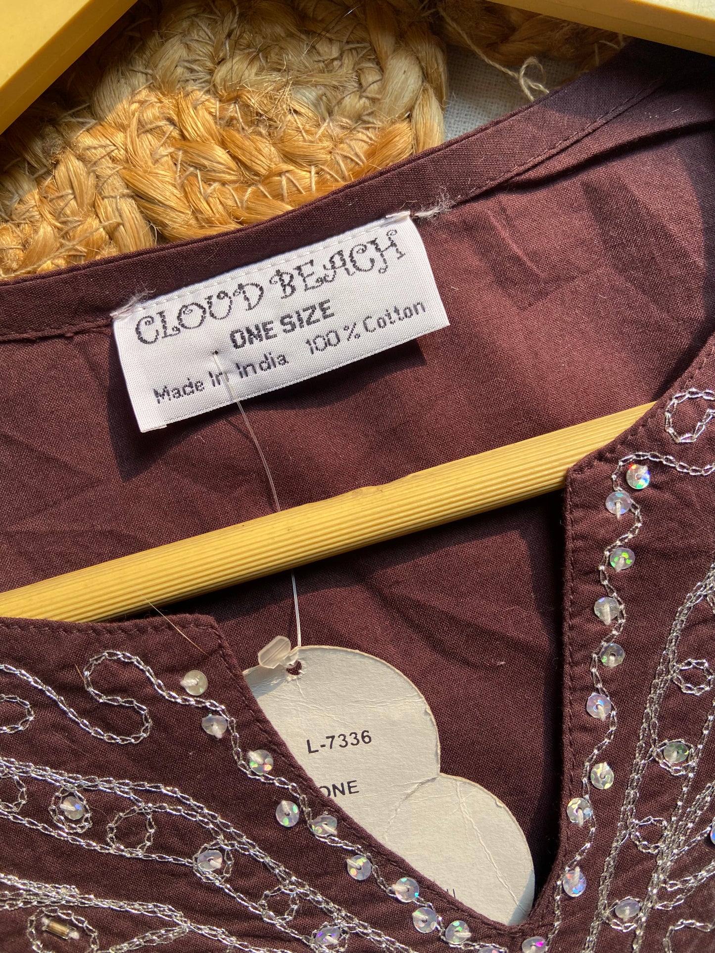 Women’s Maroon Embroidered Cotton Kurti