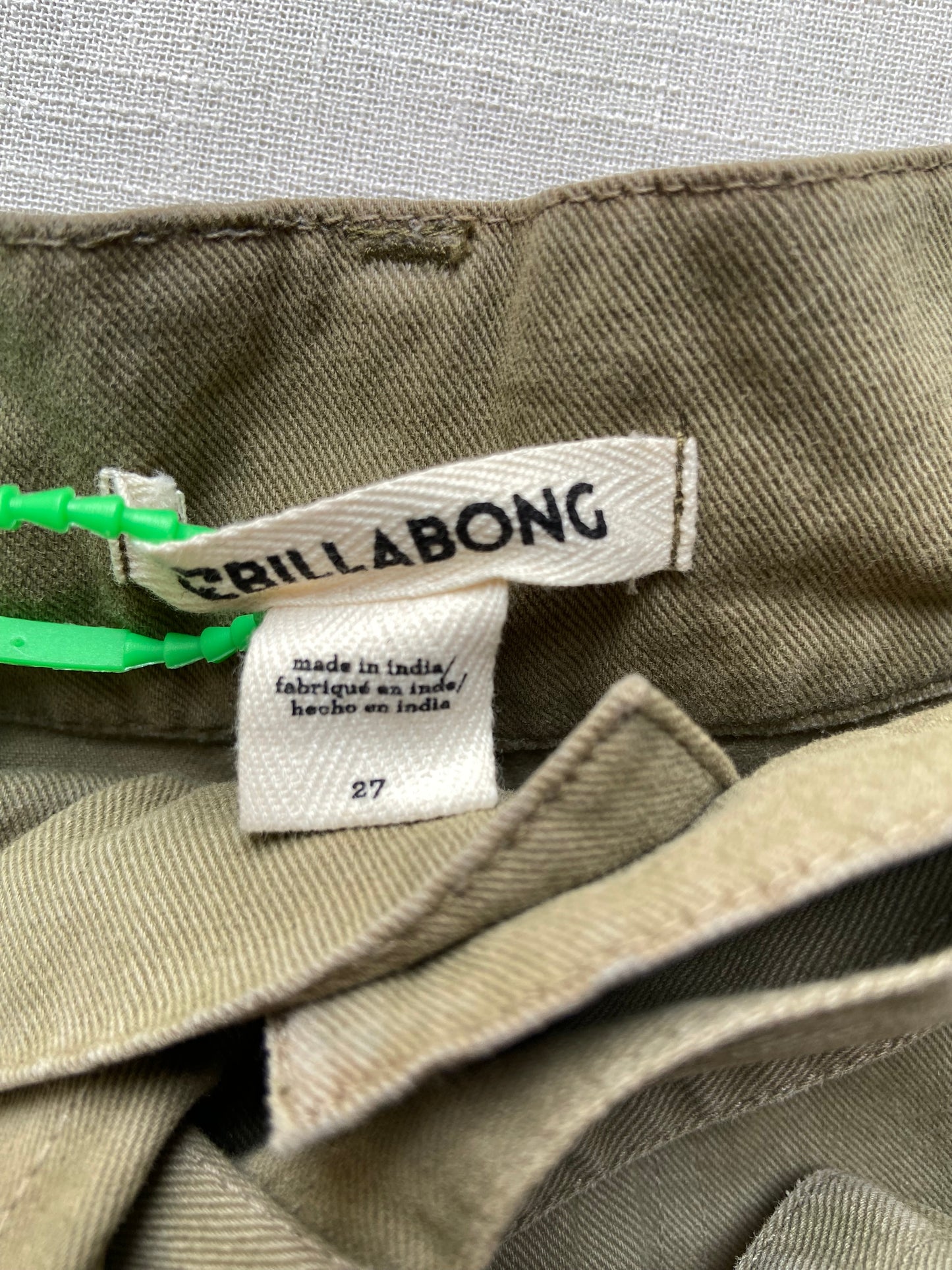 Women's High-Waisted Khaki Paperbag Shorts with Belt