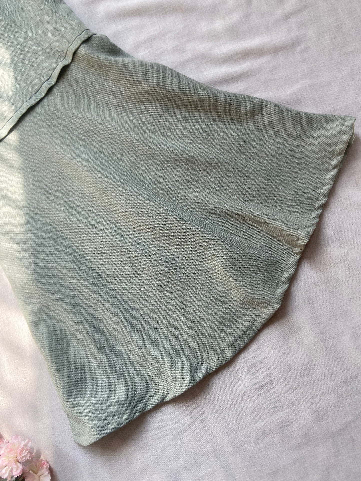 Sage Green Sleeveless Fit & Flare Dress