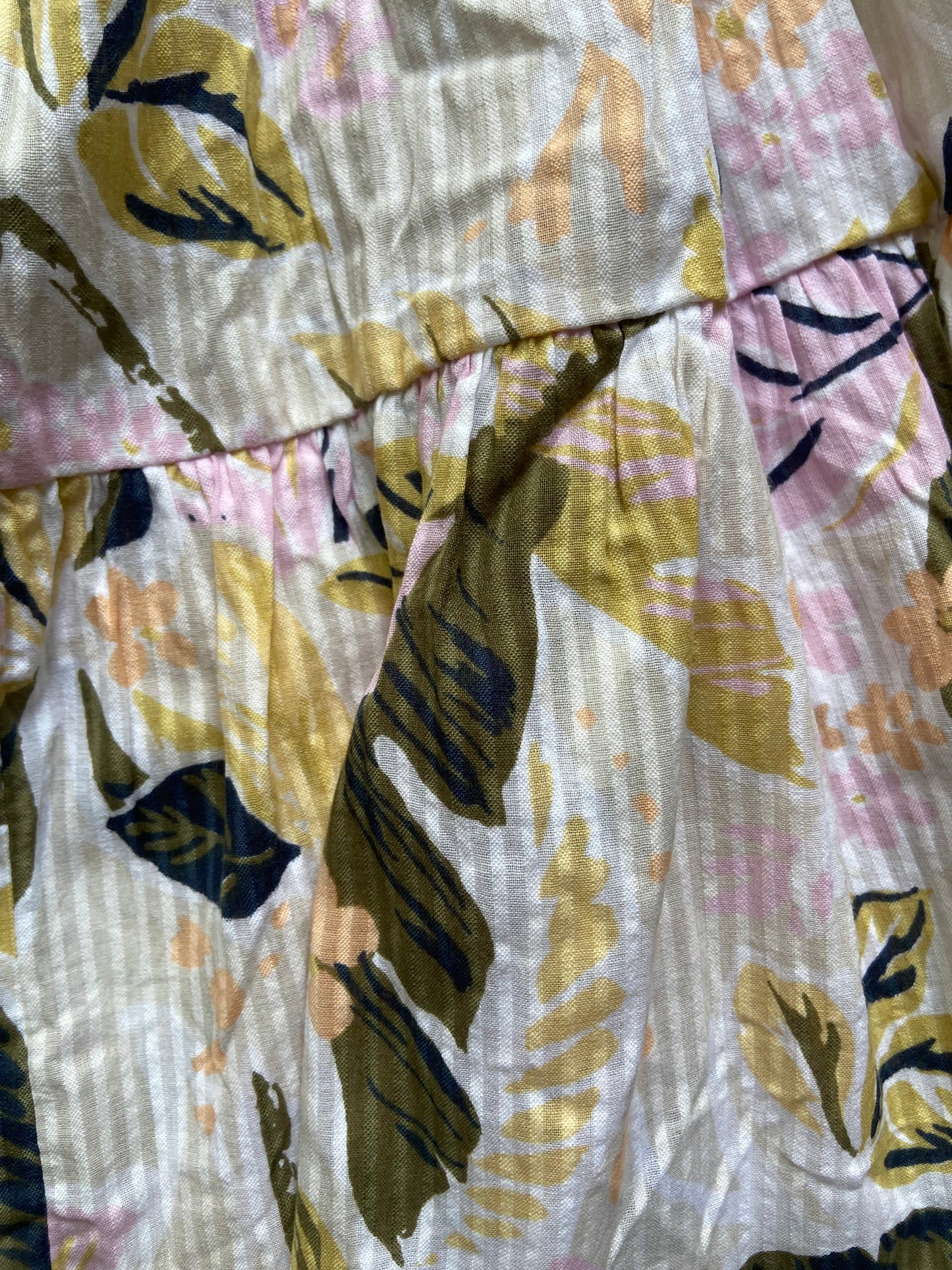 Stripe Print Floral Mini Dress