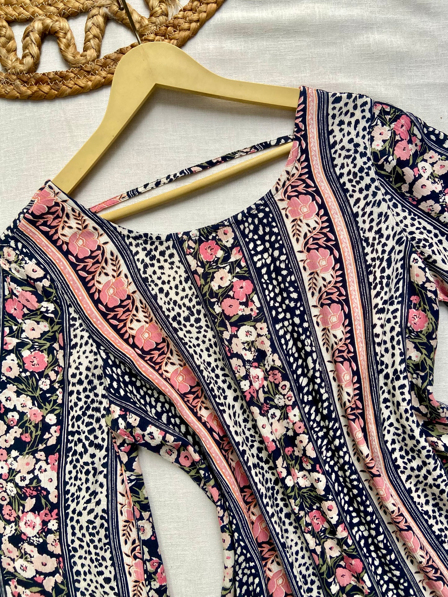 BOHO FULL SLEEVE MINI DRESS