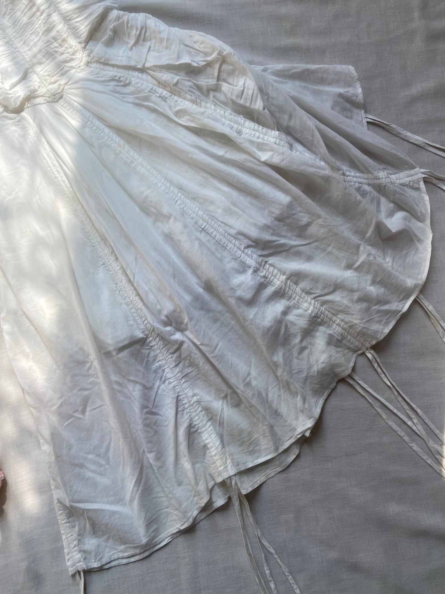 Elegant White Summer Dress with Spaghetti Straps