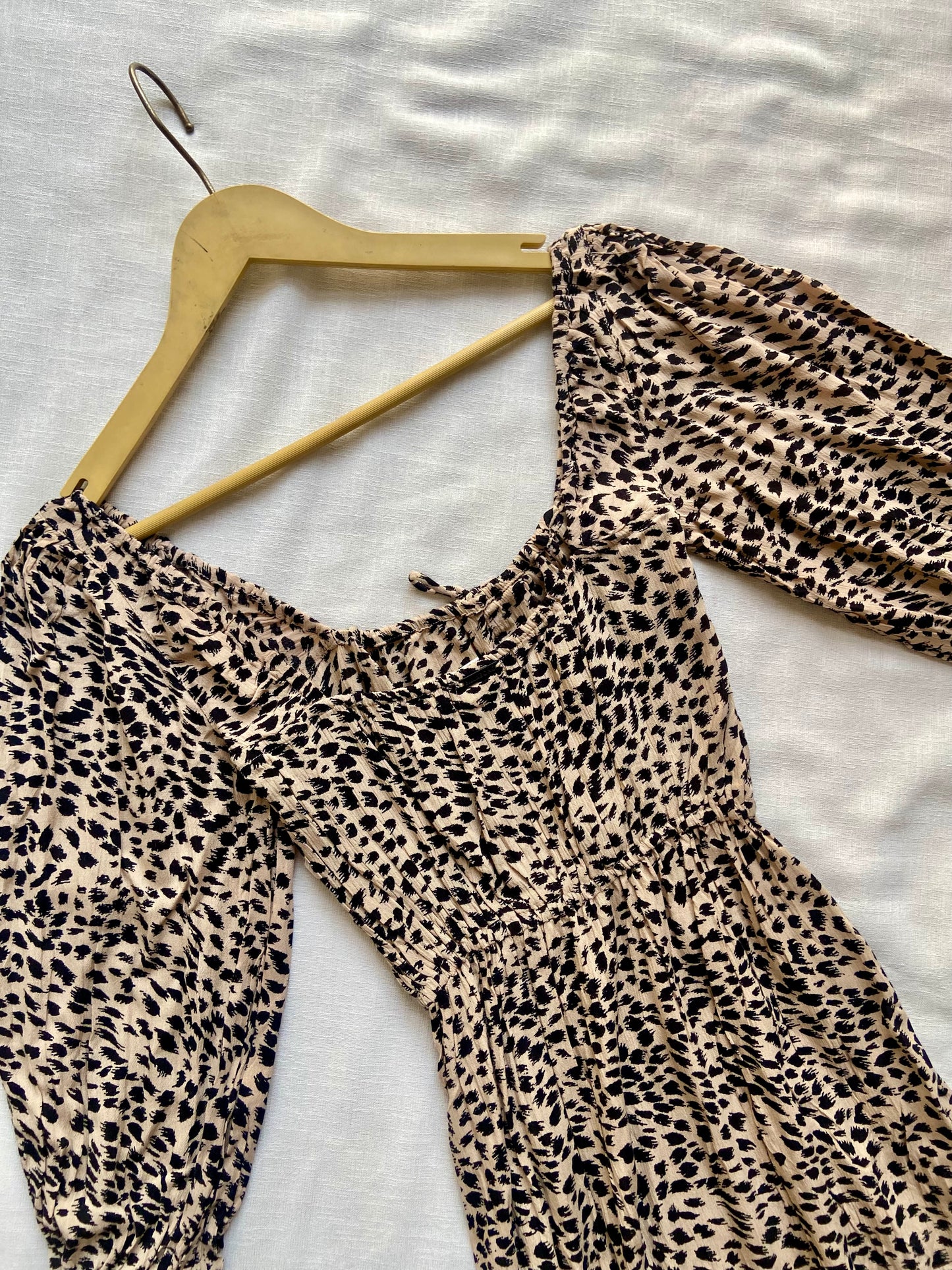 Animal Print Cotton Mini Dress