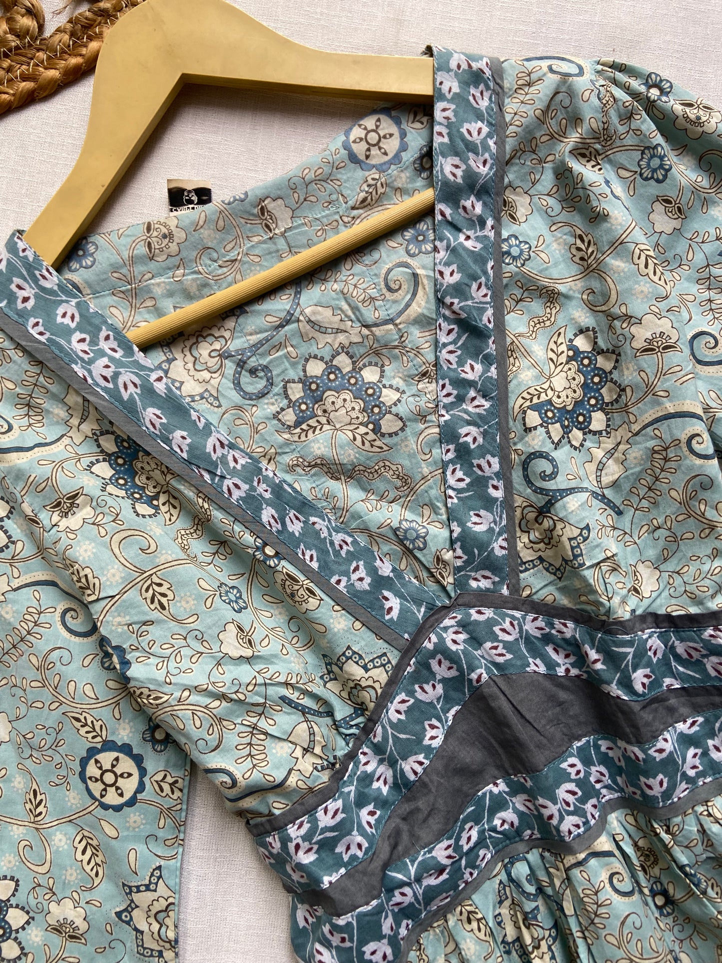 Blue Boho Midi Dress