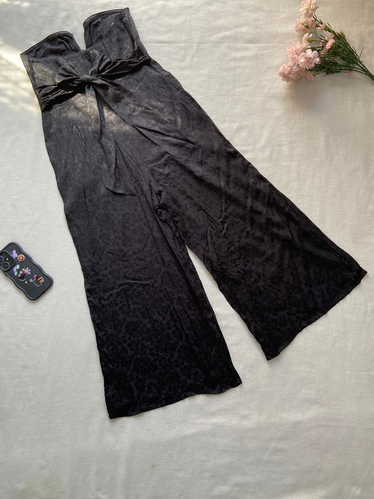 Elegant Black Floral Jumpsuit