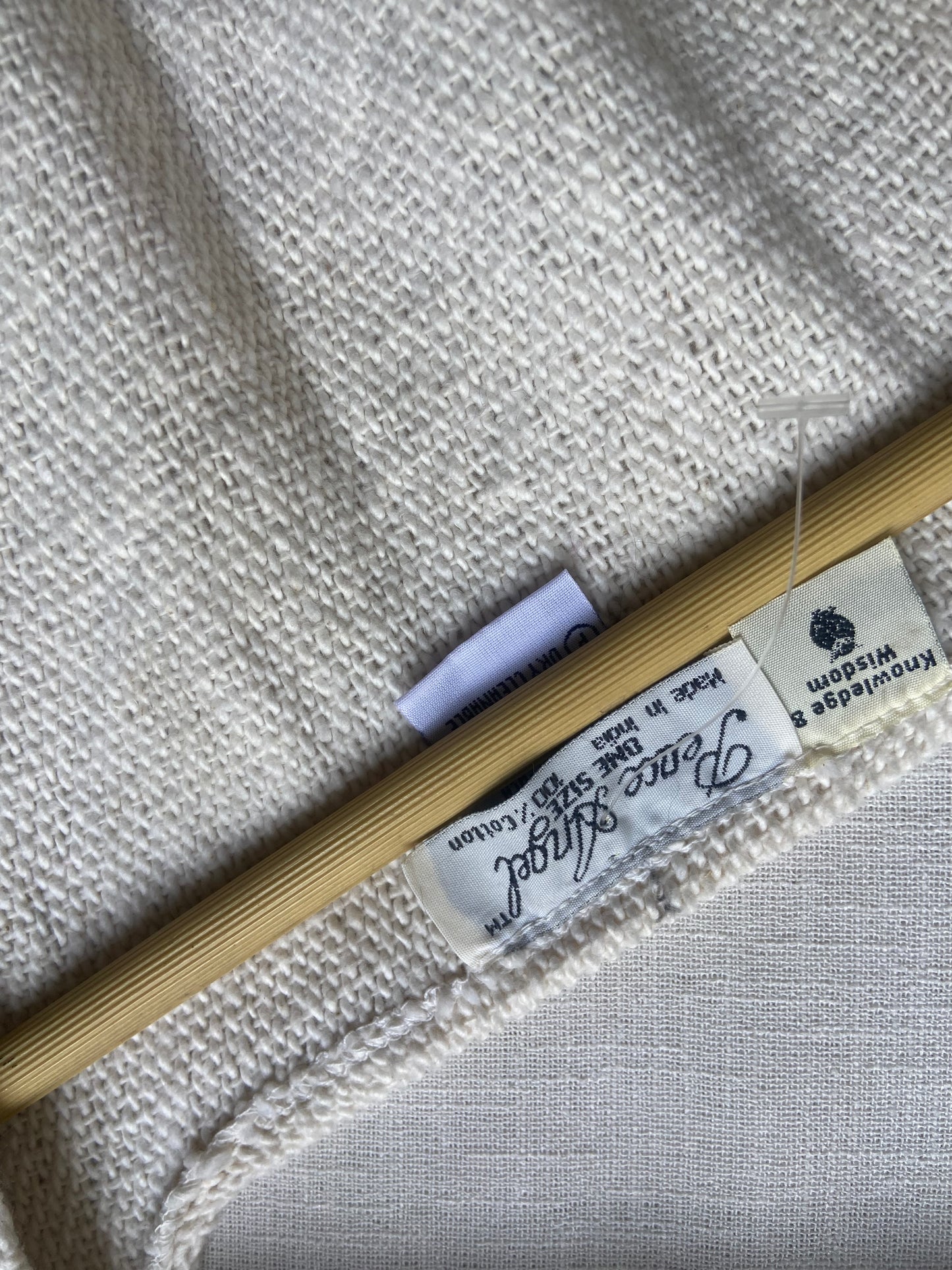 Handwoven Cotton Poncho with Tassels