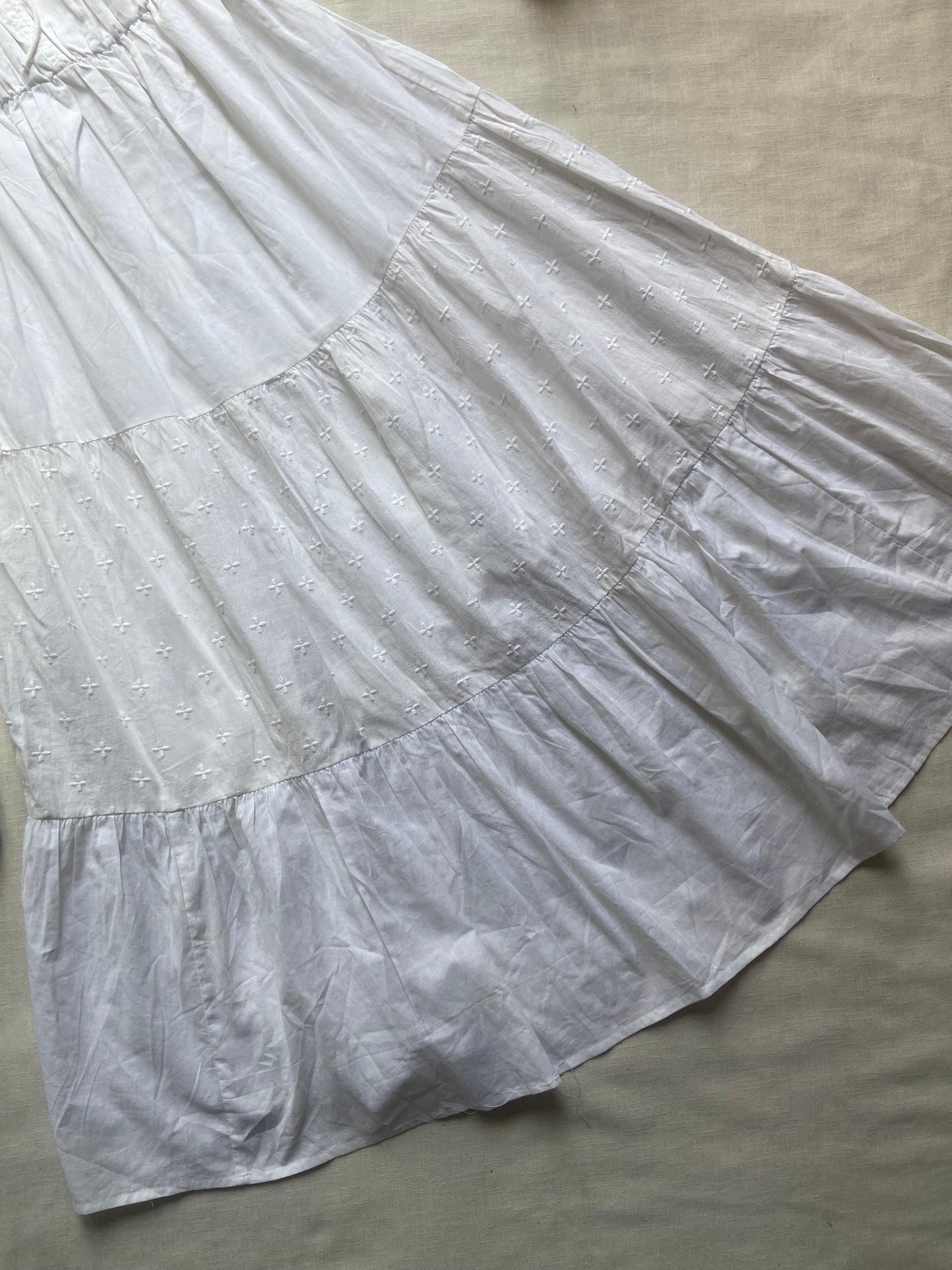 White Puff Sleeve Midi Dress