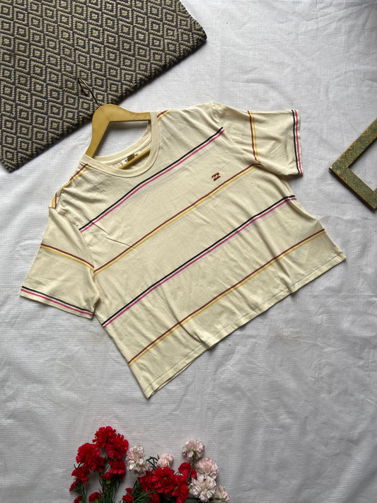 Classic Striped Crop T-Shirt for Women – Casual & Comfortable