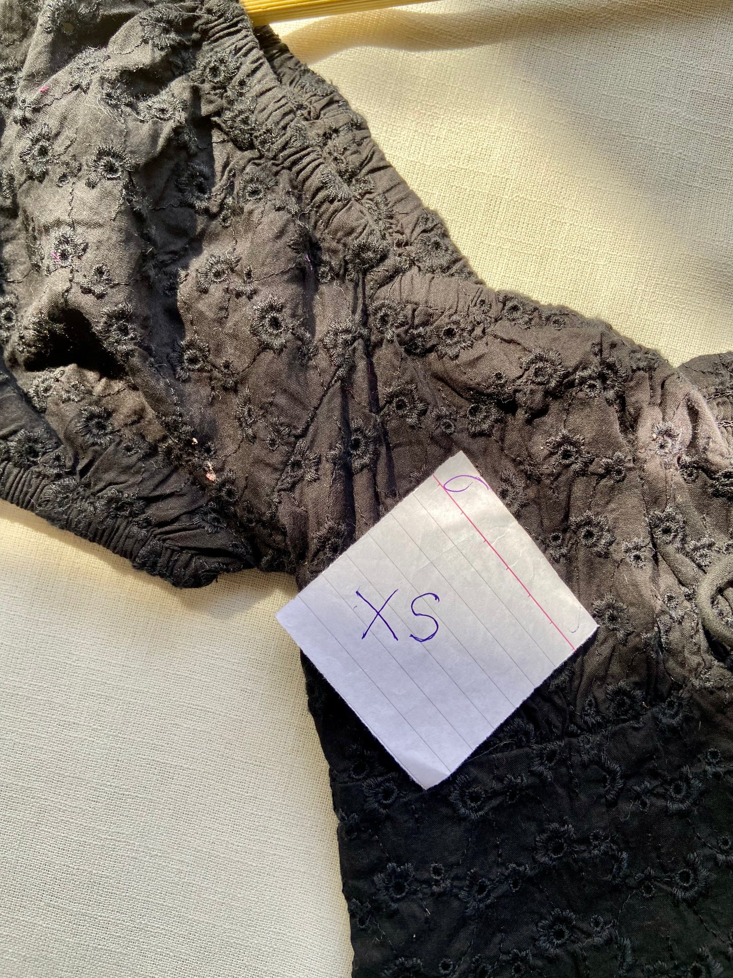 Black Lace Puff Sleeve Mini Dress