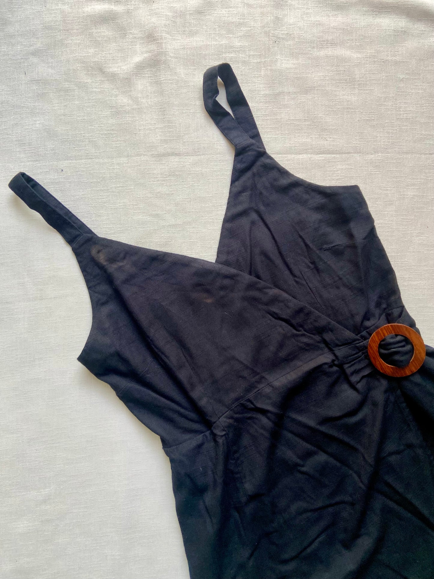 Black Wrap Mini Dress