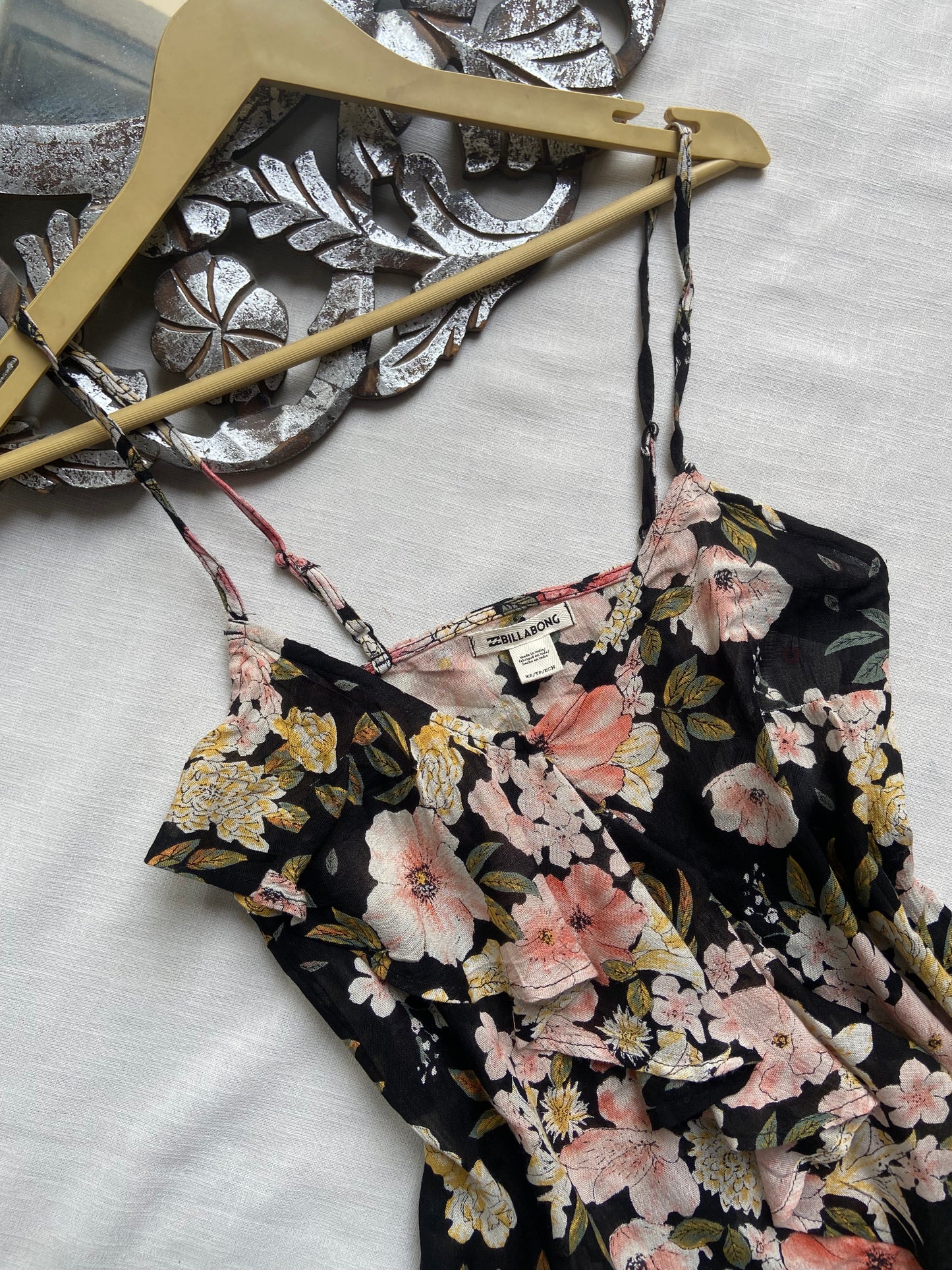 Black Floral Billabong Mini Dress