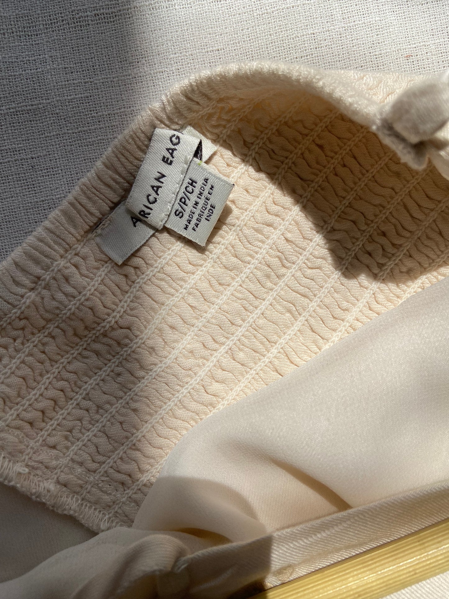 Elegant Beige Embroidered Spaghetti Strap Dress