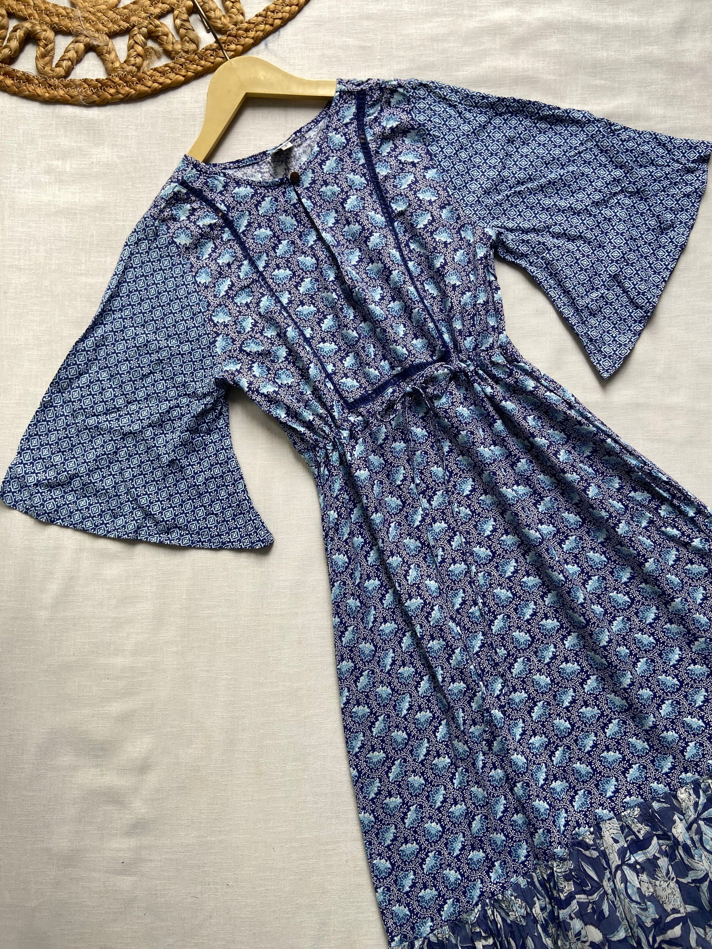 Blue Floral Maxi Dress