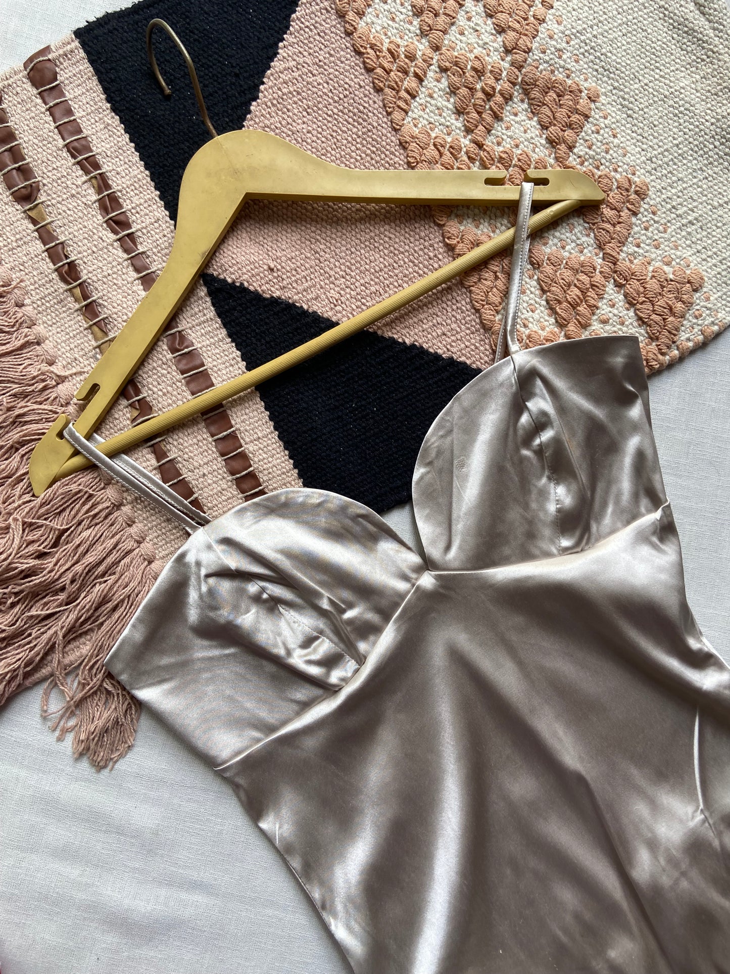 Women's Satin Bodysuit with Spaghetti Straps – Elegant Partywear One-Piece