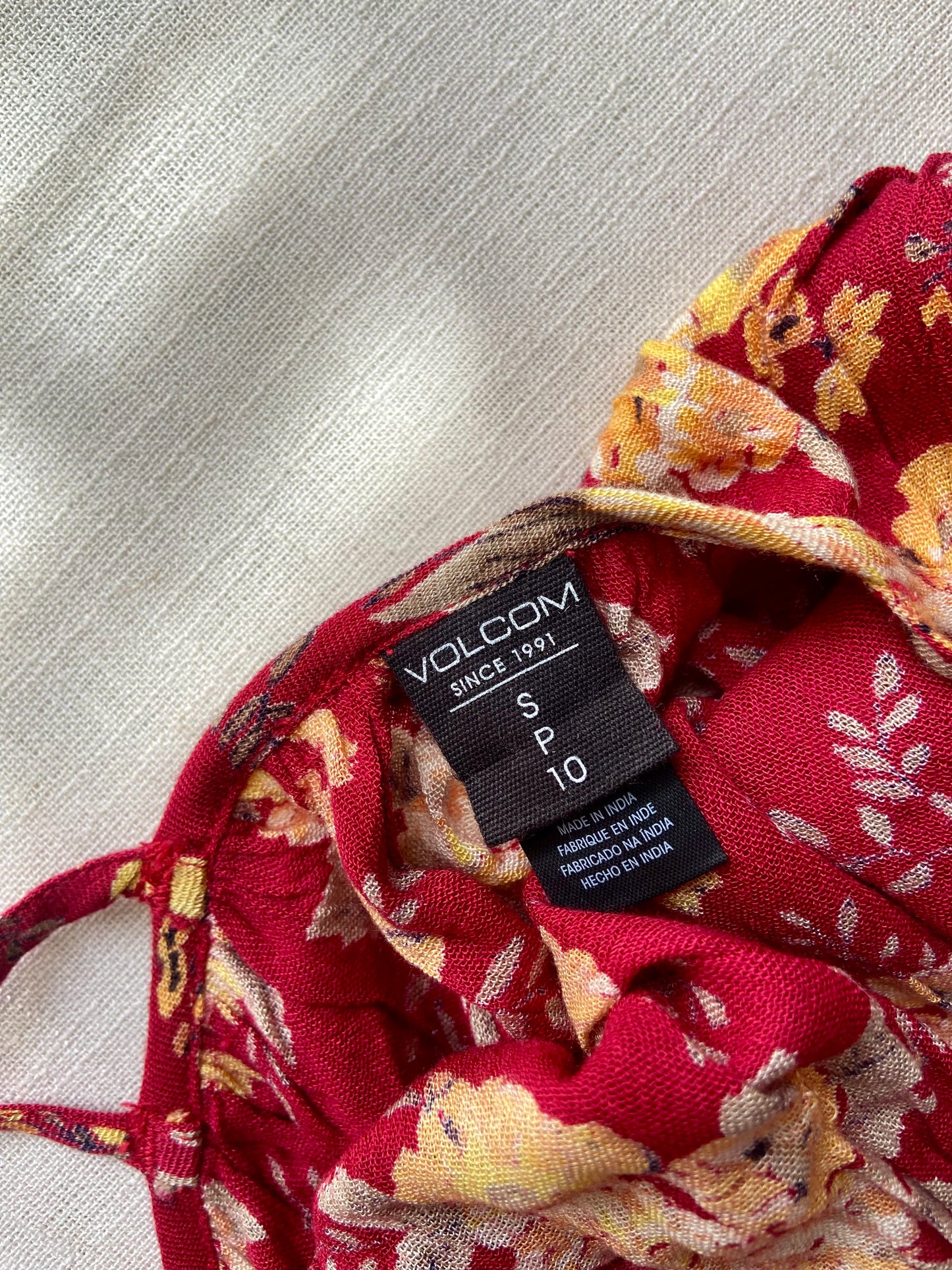 Red Floral Beach Mini Dress