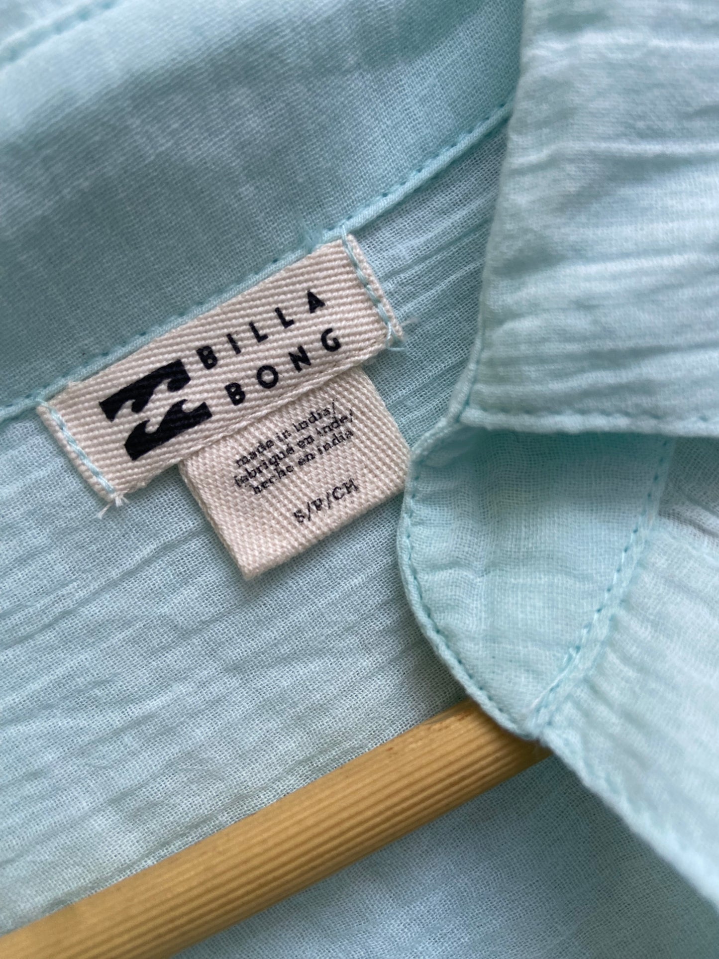 Light Blue Cotton Casual Shirt for Women