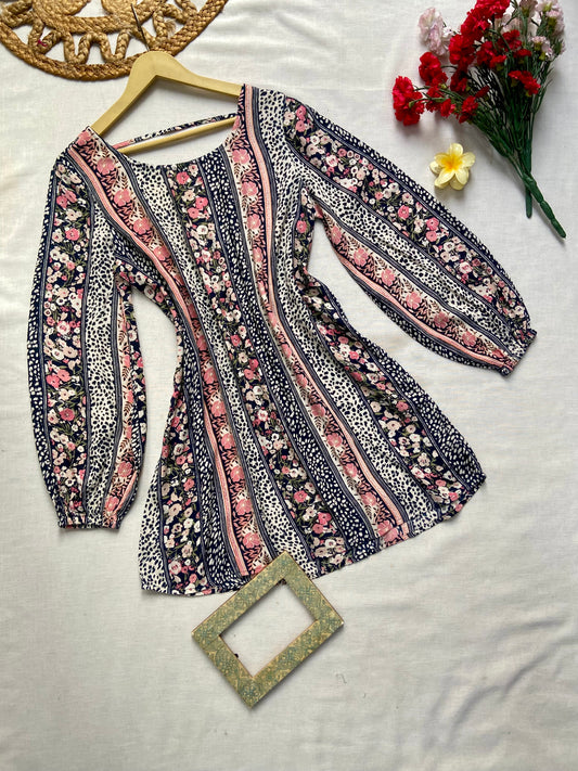 BOHO FULL SLEEVE MINI DRESS