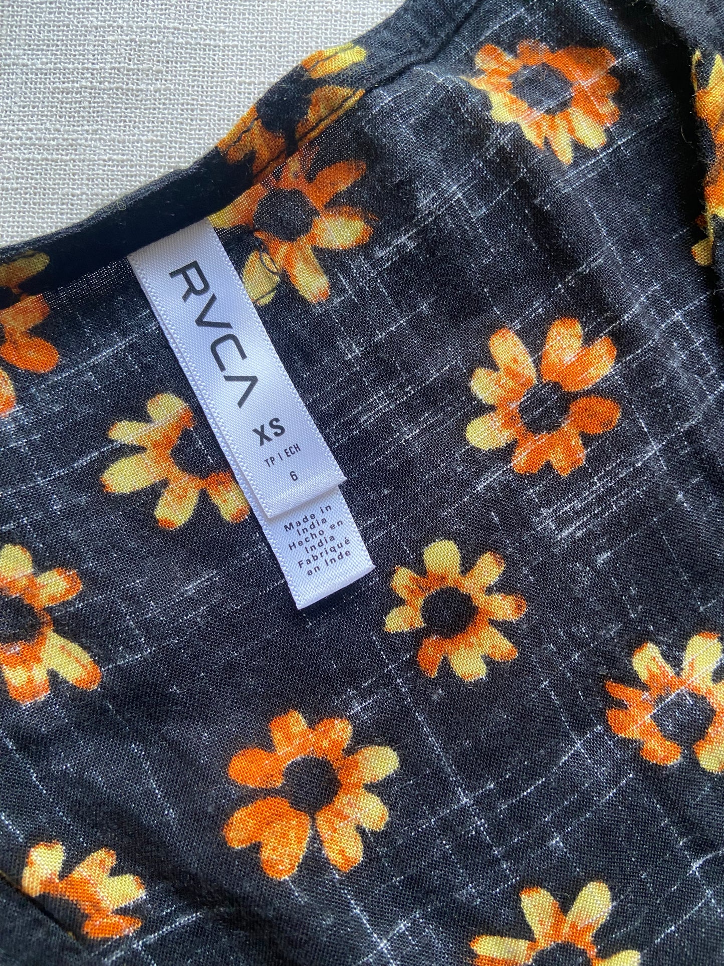 Black Floral V Neck Button Down Mini Dress