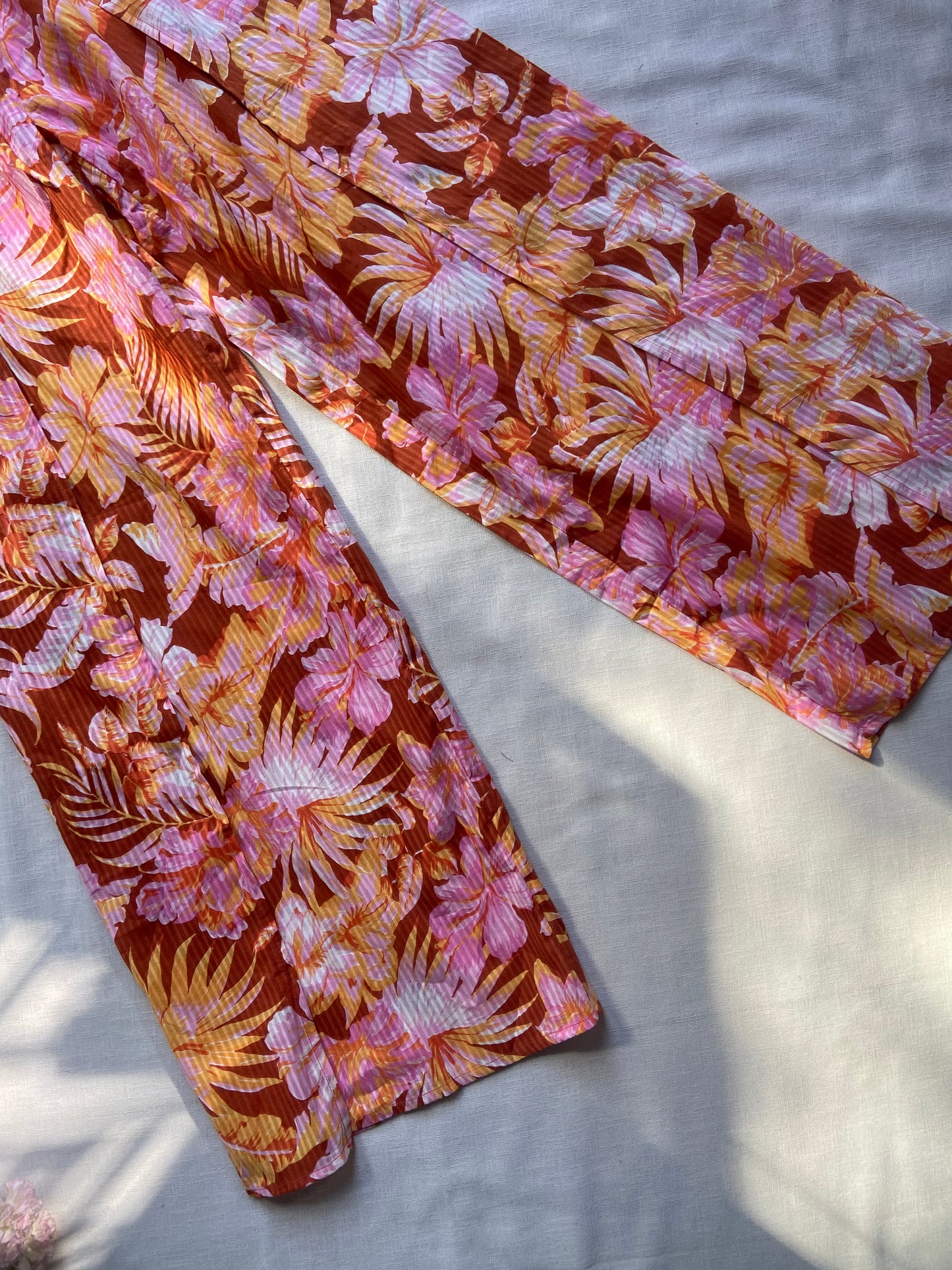 Women's Tropical Floral Wide-Leg Pants