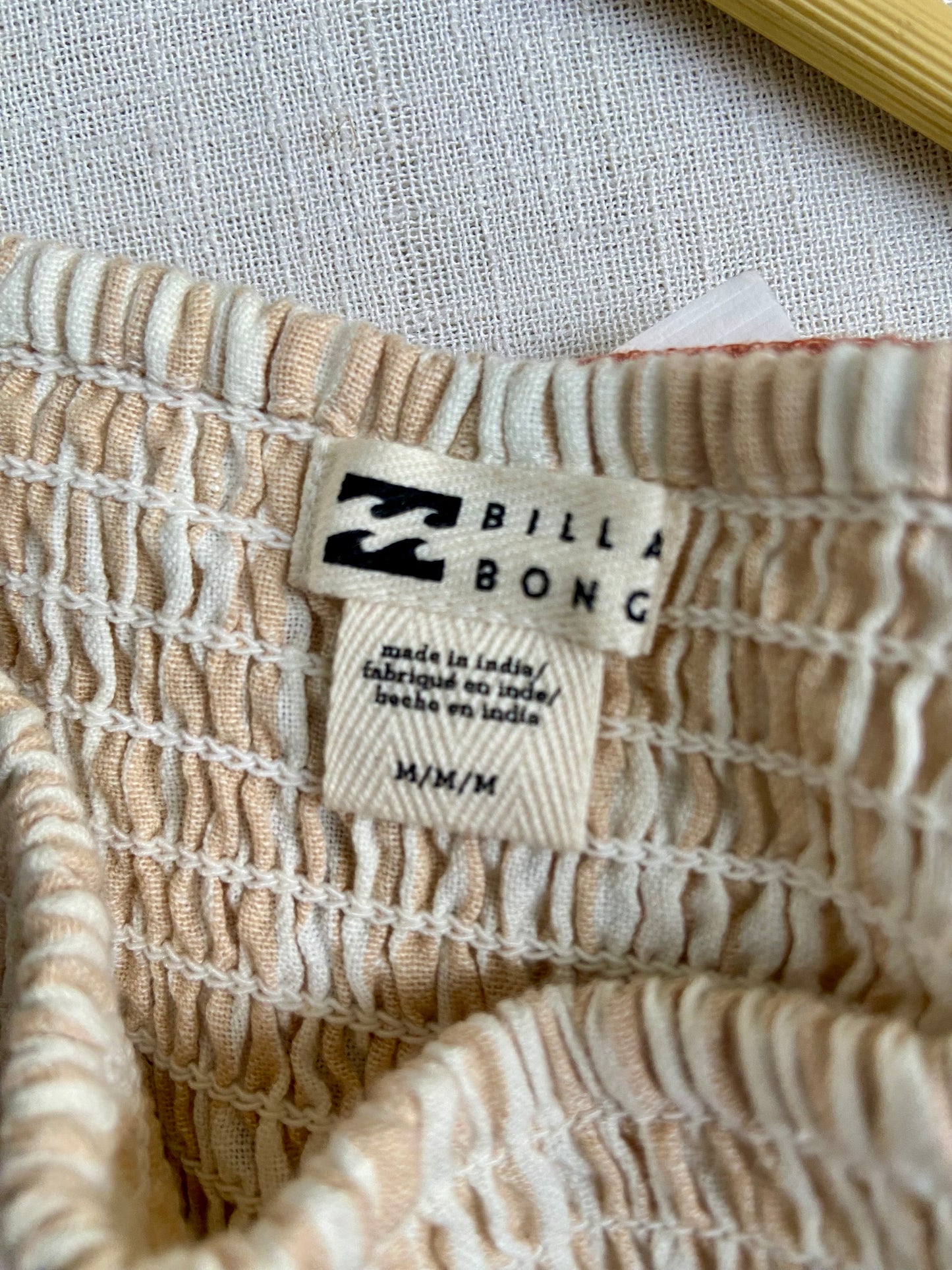 STRIPE PRINT PUFF SLEEEV MINI DRESS